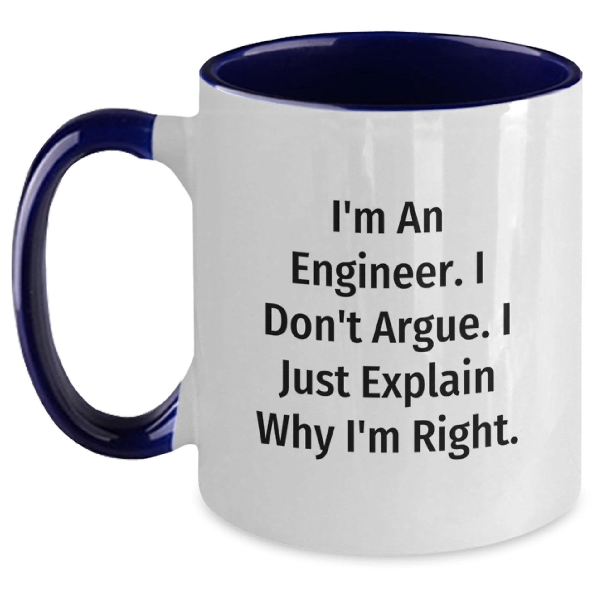 Engineer Two Tone Coffee Mug Premium Keepsake Birthday Gift for Him - Main