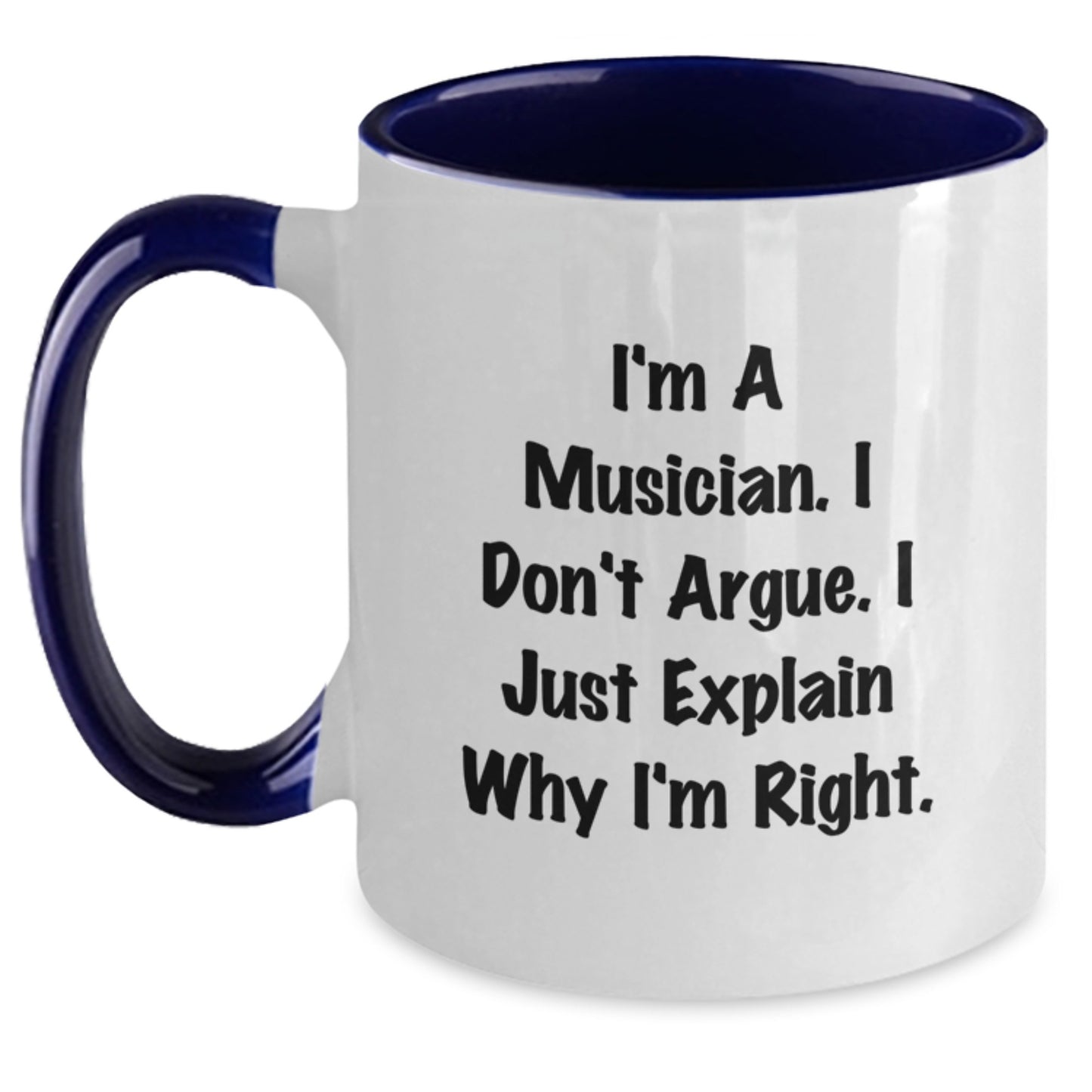 Funny Musician Gifts from Friends, Inspirational Two Tone Coffee Mug for Musician Men, Unique Graduation Unique Gifts for Musician Women - Main