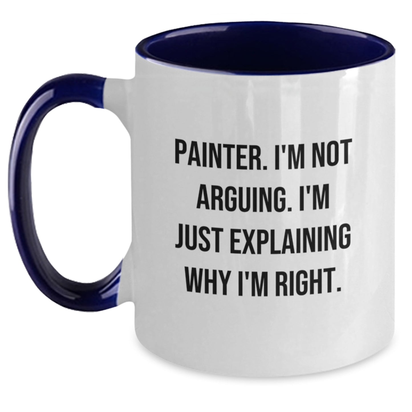 Painter Keepsake Two Tone Coffee Mug for Him Red and White Birthday Gift - Main