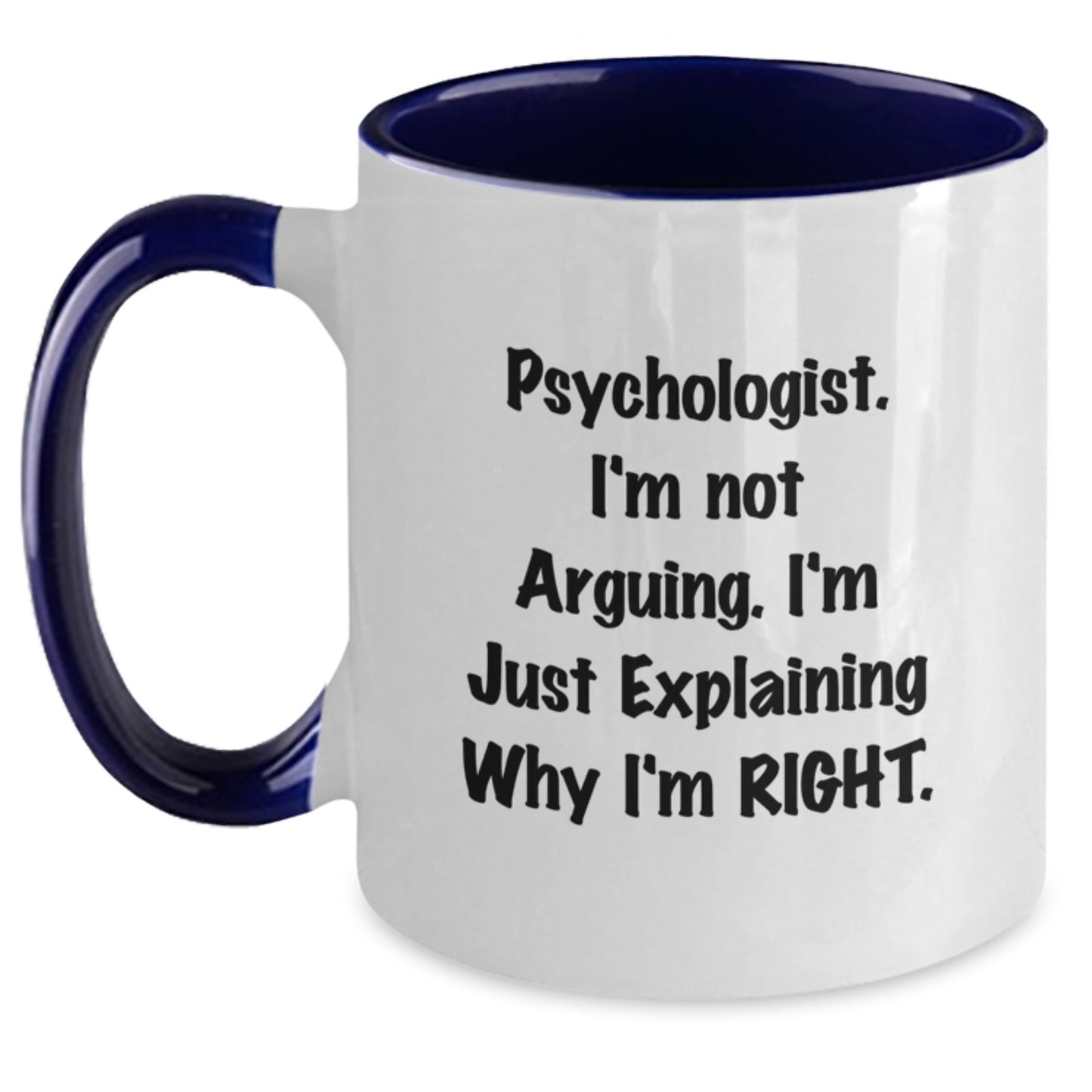 Psychologist Keepsake Two Tone Coffee Mug for Him Birthday Gift - Main