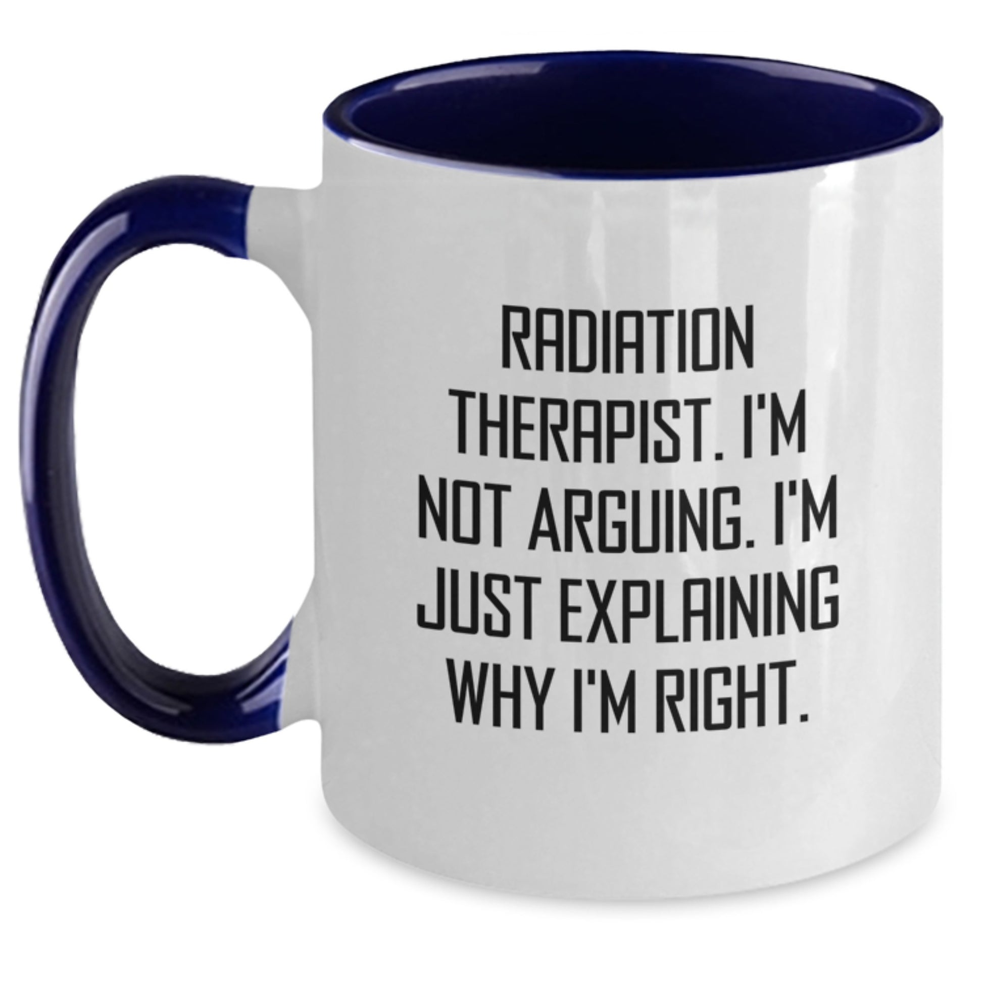 Radiation Therapist Keepsake Two Tone Coffee Mug for Him Birthday Gift - Main