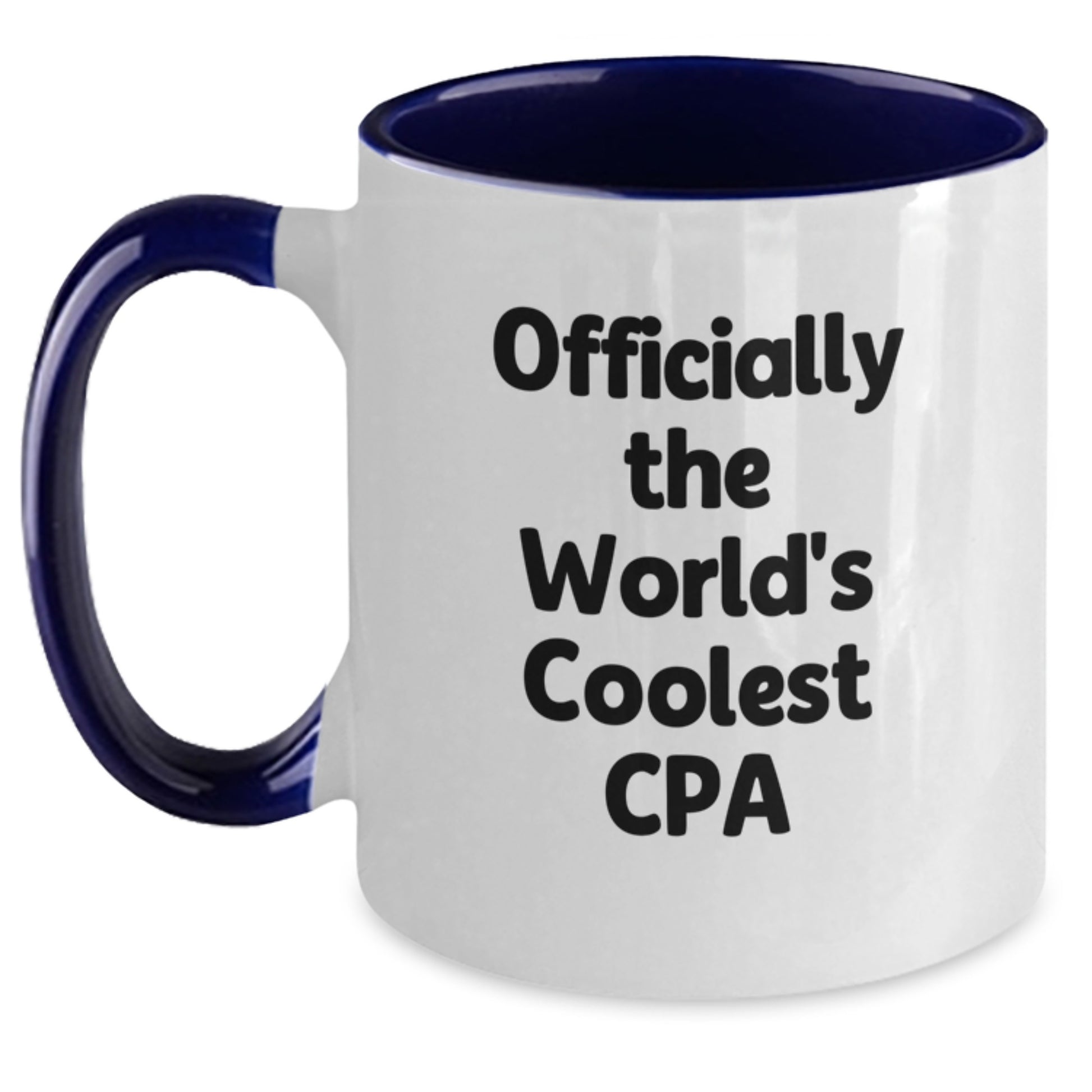 Funny CPA Gifts for Men and Women, Two Tone Coffee Mugs Officially The World's Coolest Cpa, Graduation Unique Gifts from Friends and Family - Main