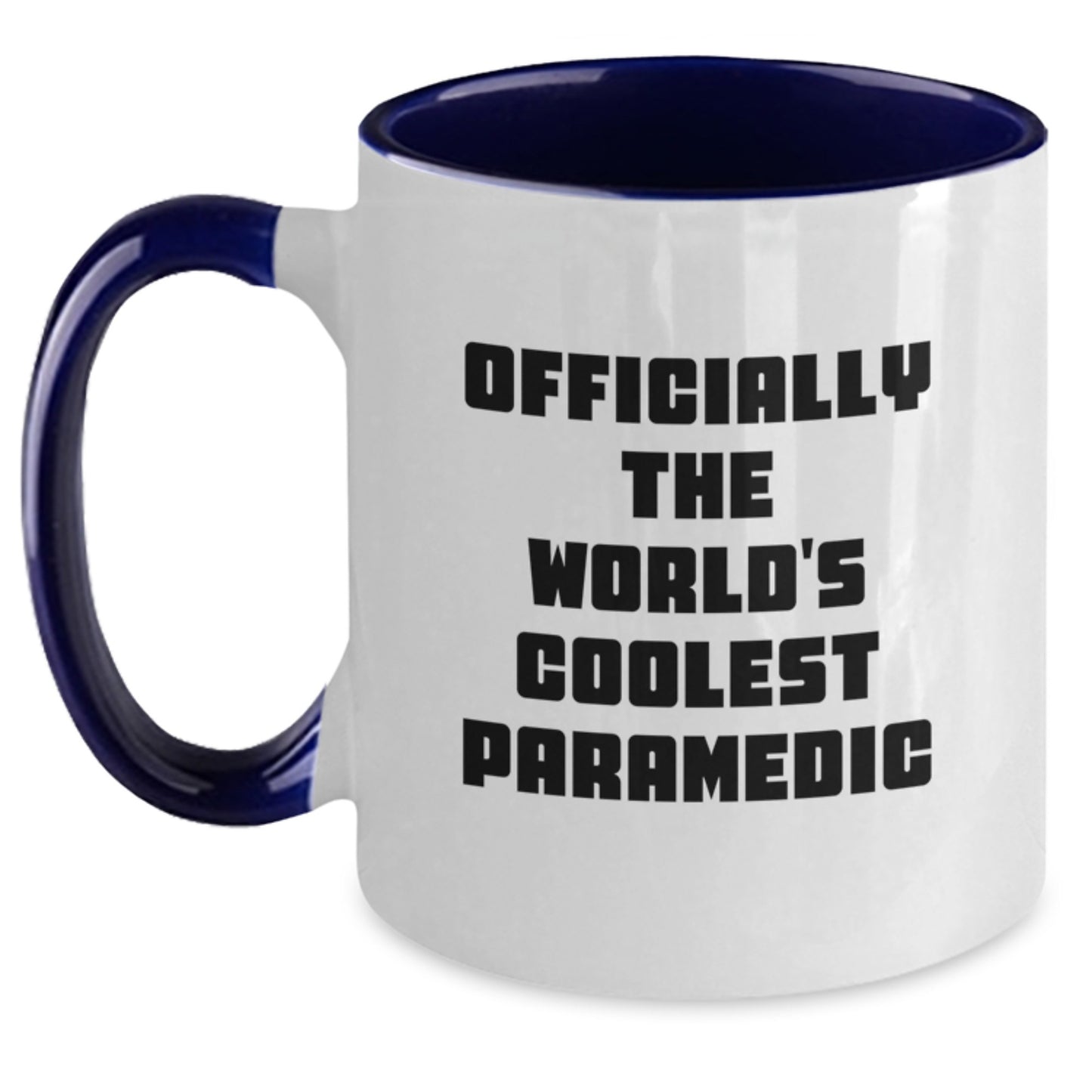 Officially the World's Coolest Rescue Worker, Funny Rescue Worker Gifts for Him, Valentine's Unique Gifts from Family, Two-Tone Coffee Mug - Main