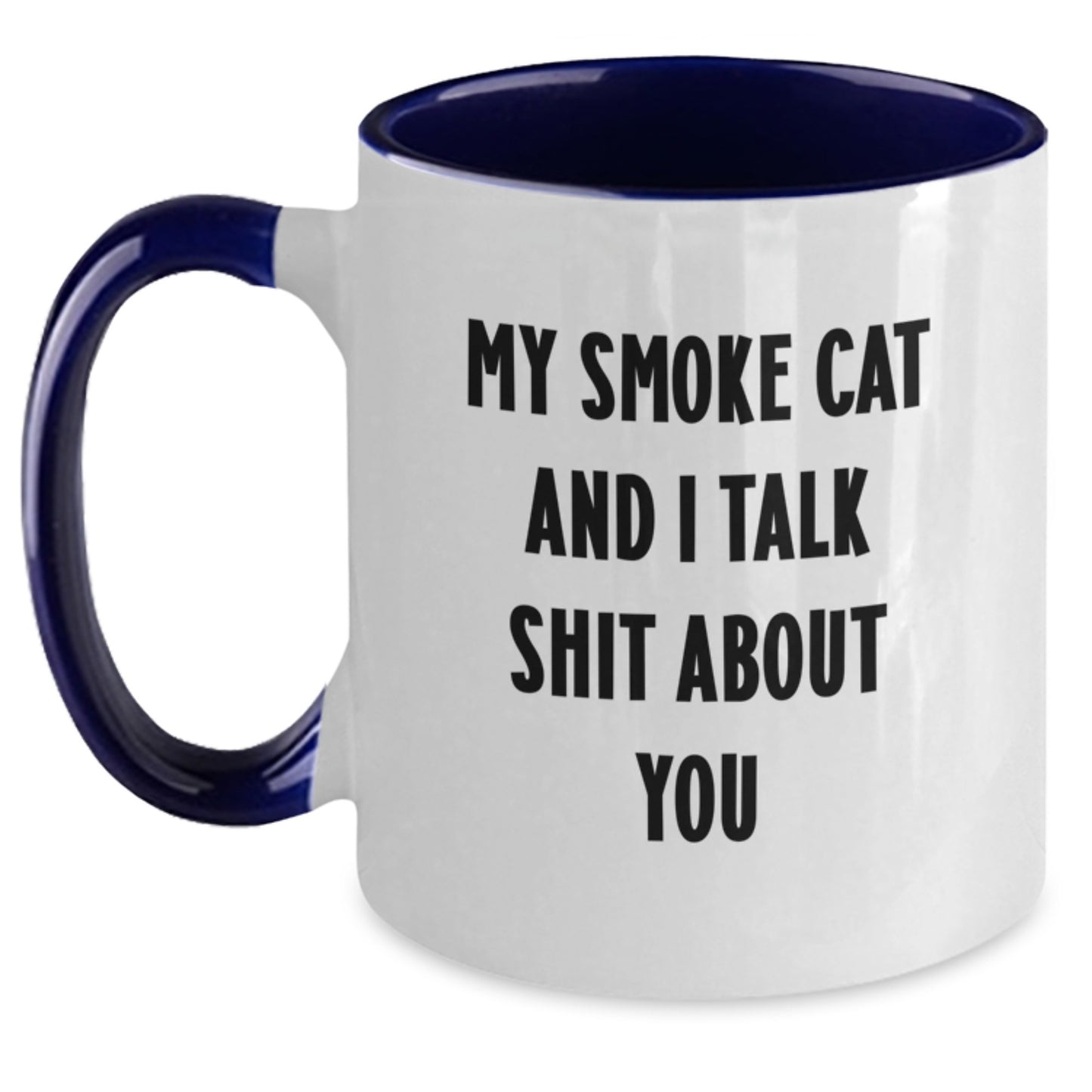 Funny Smoke Cat Two Tone Coffee Mugs Gifts from Friends for Graduation Unique - Main