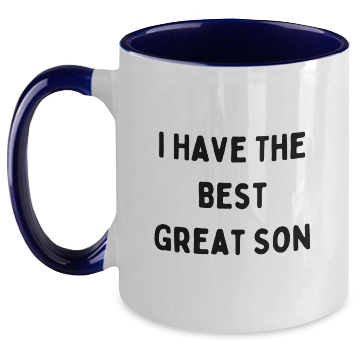 Birthday Gift for Dad Two Tone Coffee Mug Black & White Navy - Main