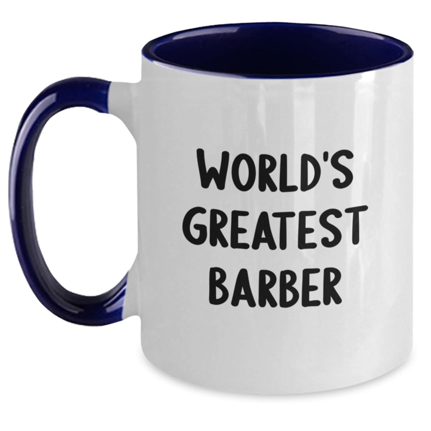 Funny World's Greatest Barber Gifts from Dad for Father's Day Unique Two Tone Coffee Mugs, Perfect for Barber Lovers - Main