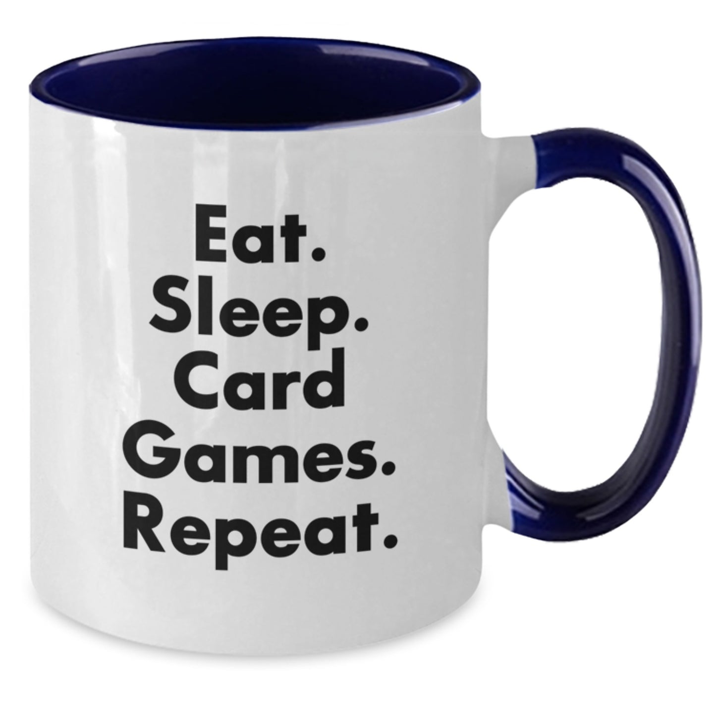 Funny Card Games Gifts from Friends for Women Two Tone Coffee Mugs Eat Sleep Card Games - Additional