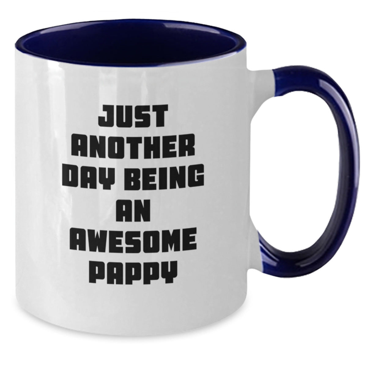 Funny Pappy Gifts Two Tone Coffee Mugs - 'Just Another Day Being An Awesome Pappy' Birthday Unique Gifts for Pappy - Additional