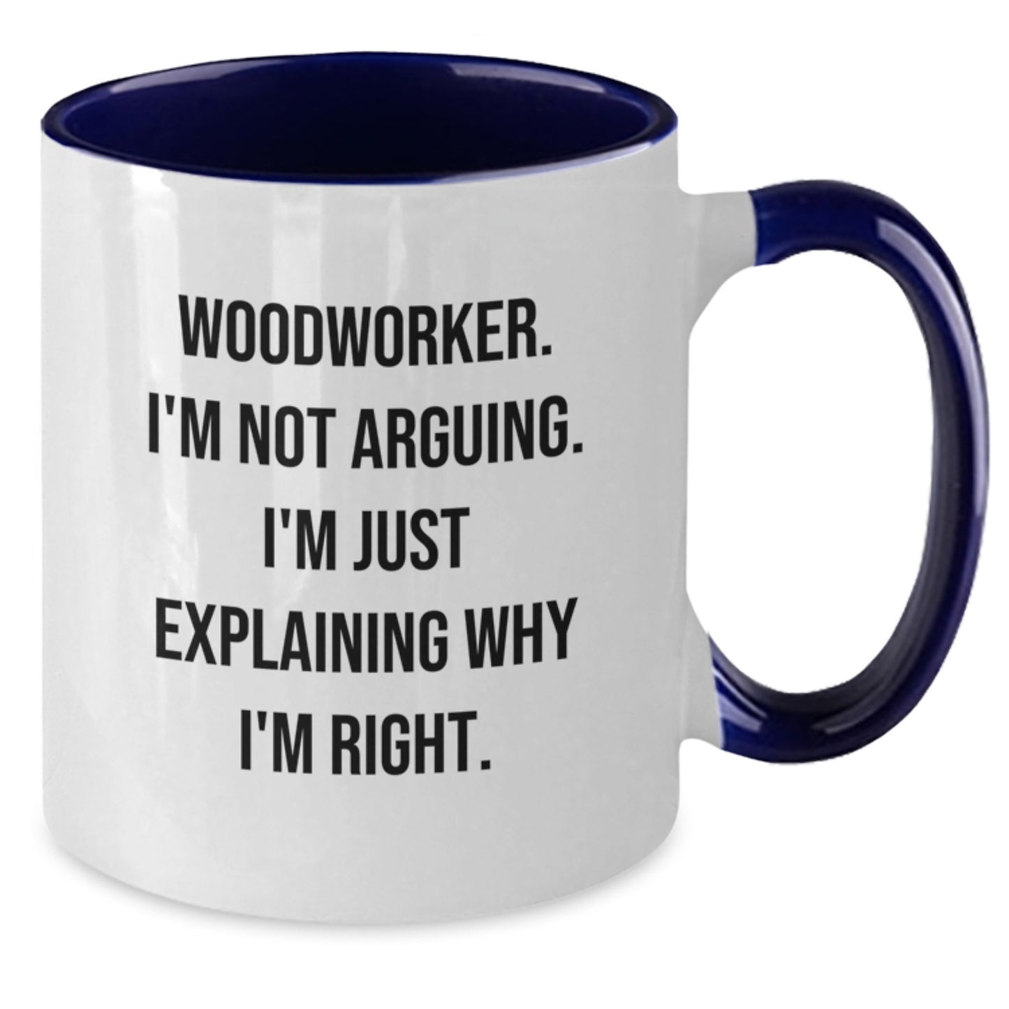 Woodworker Keepsake Mug for Him Birthday Gift Black & White Ceramic - Additional