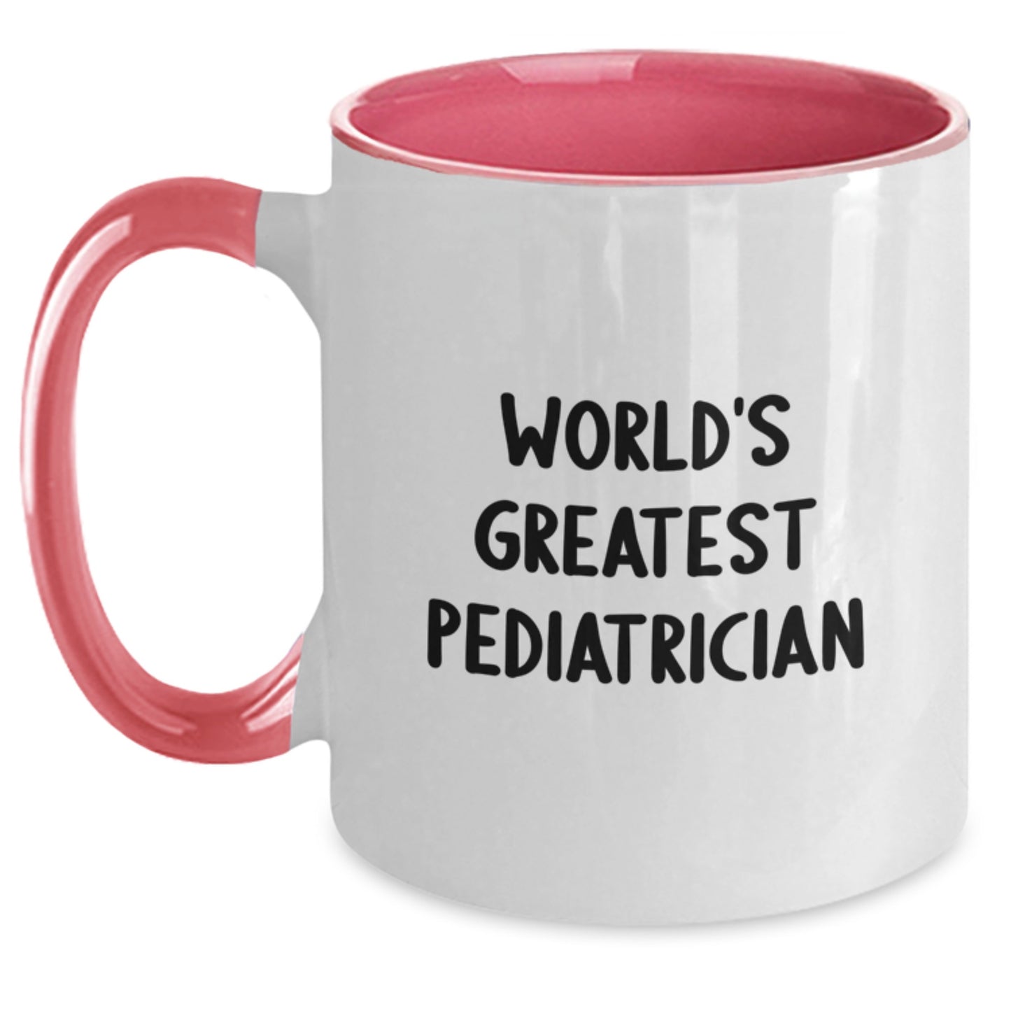 Funny Pediatrician Gifts for Mom from Family - 'World's Greatest Pediatrician' Two Tone Coffee Mug - Main