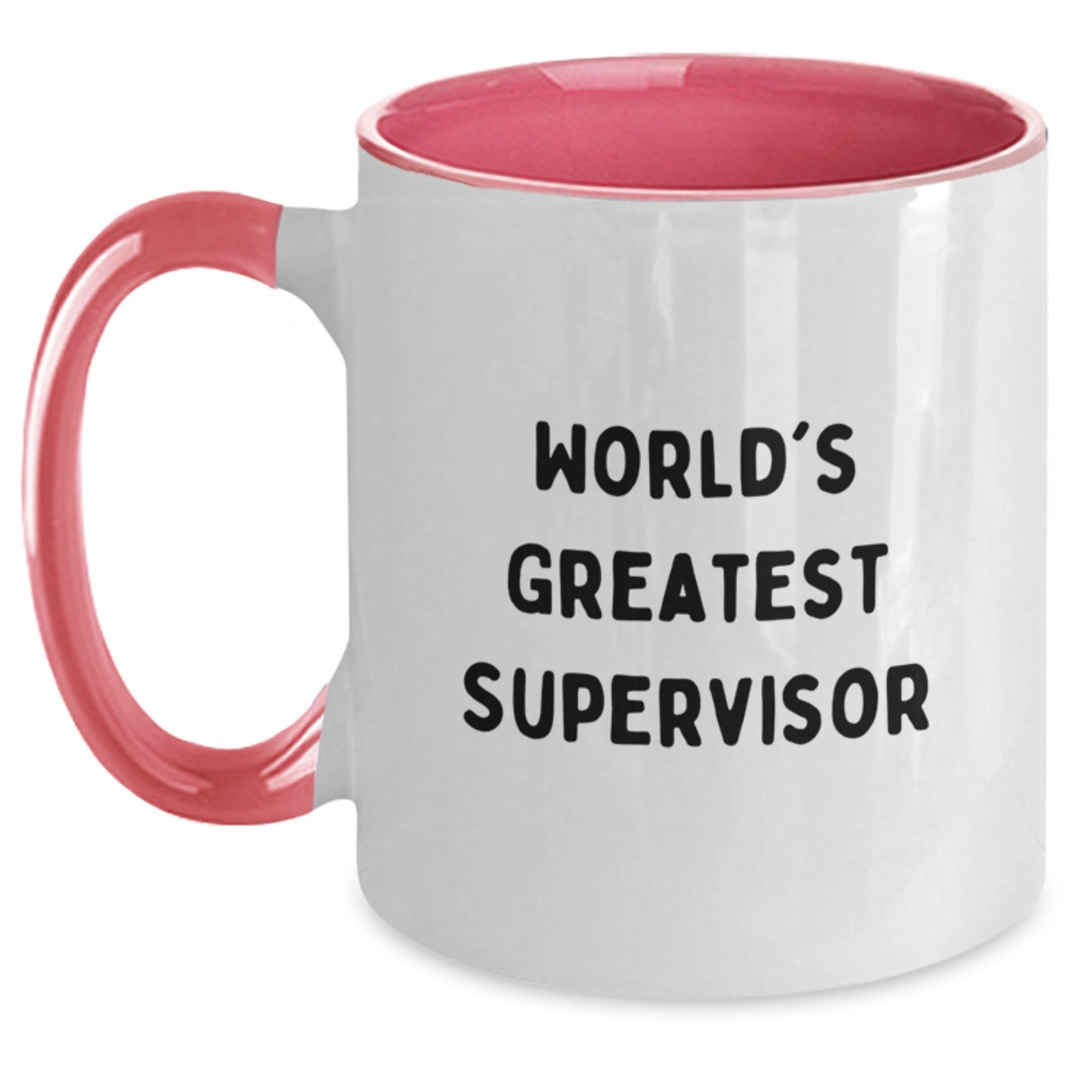Funny Supervisor Gifts for Men, Cute Two Tone Coffee Mug with Inspirational Quote, Gifts from Friends and Coworkers for Supervisor's Graduation - Main