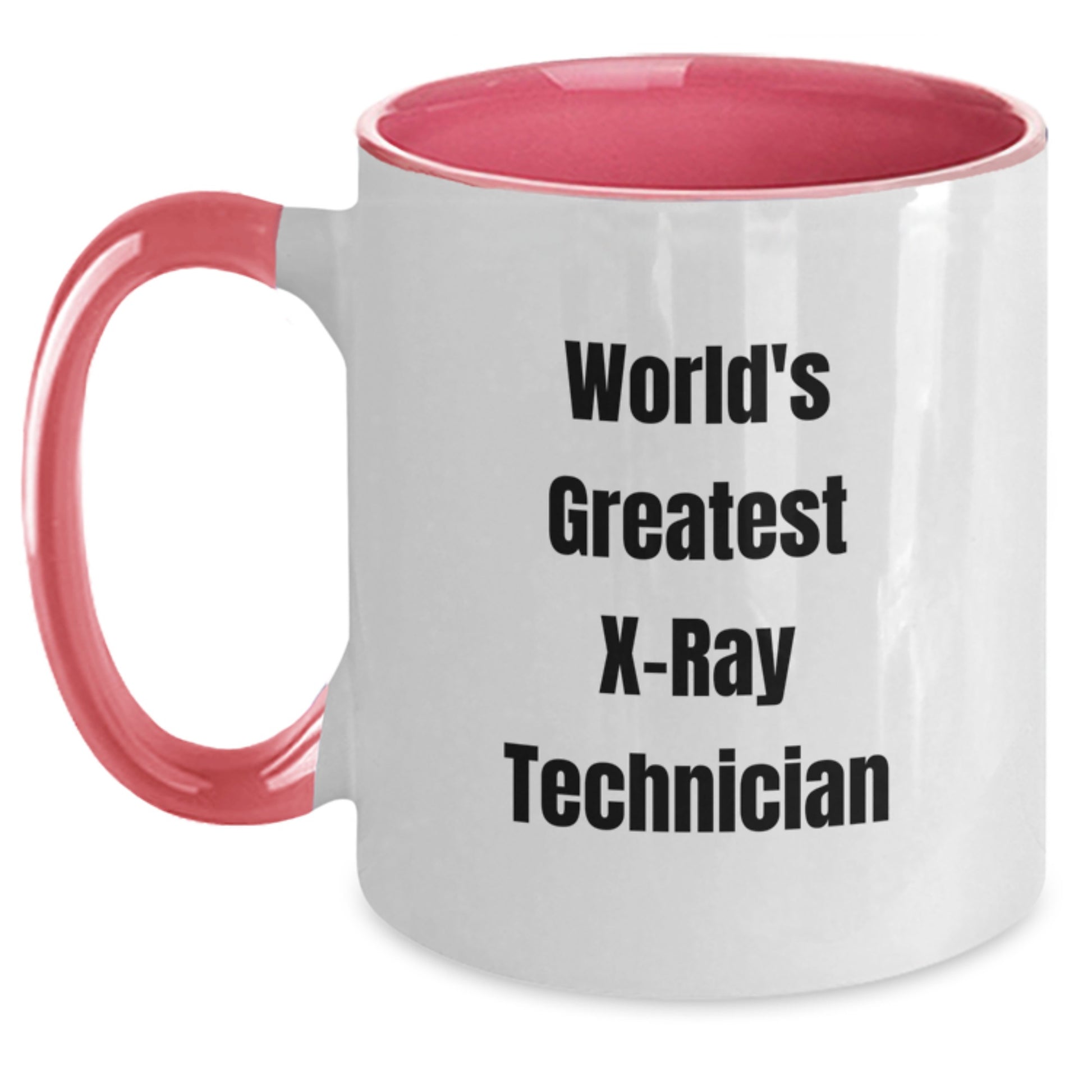 Witty 'World's Greatest X-ray Technician' Funny Two Tone Coffee Mug Gifts from Men to Dad on Father's Day - Main