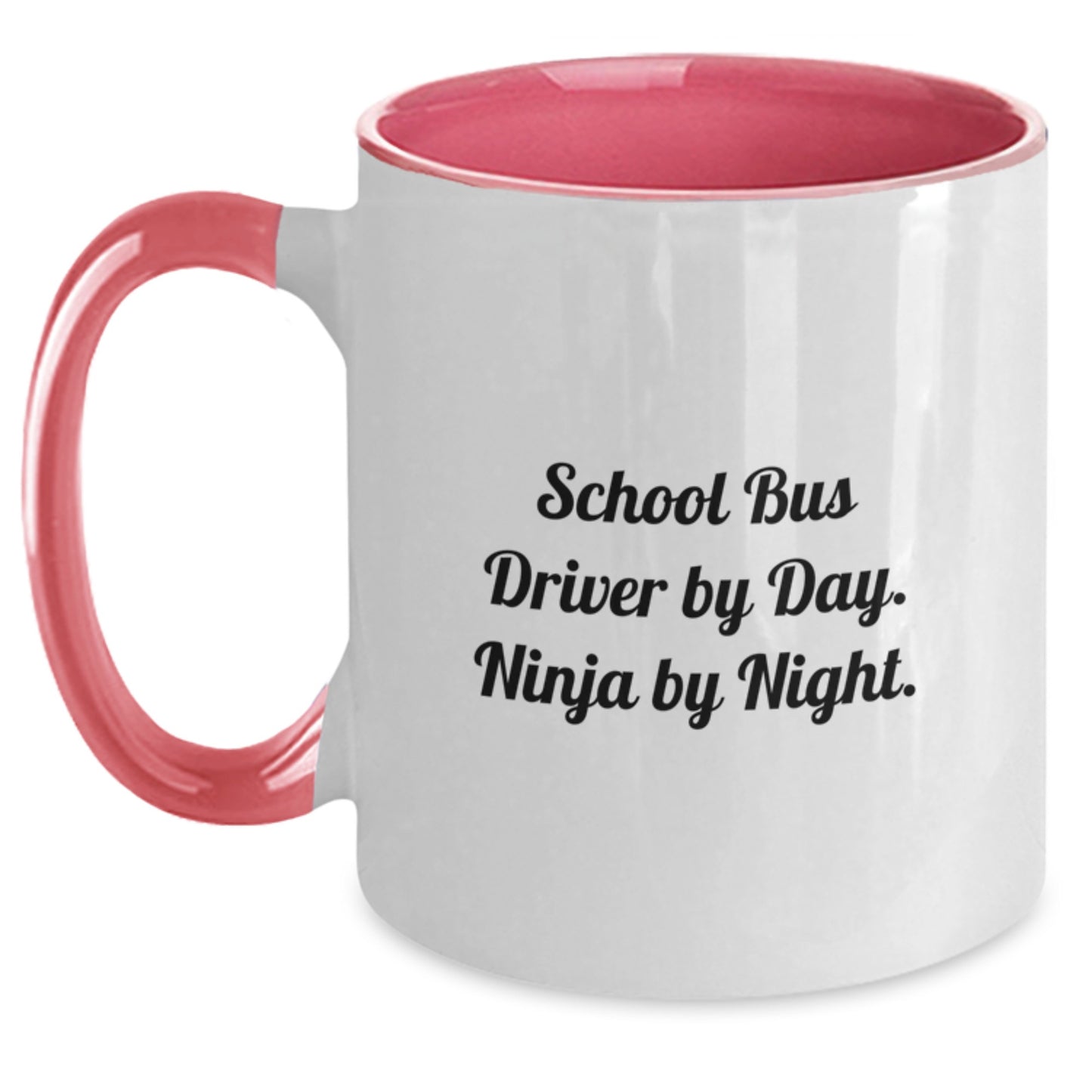 Funny School Bus Driver Gifts from Friends, Unique Two Tone Coffee Mug for School Bus Driver Men, Graduation Unique Gifts - Main