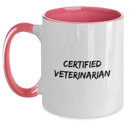 Funny Veterinarian Gifts from Friends, Unique Birthday Unique Gifts for Veterinarian, Two Tone Coffee Mug - Main