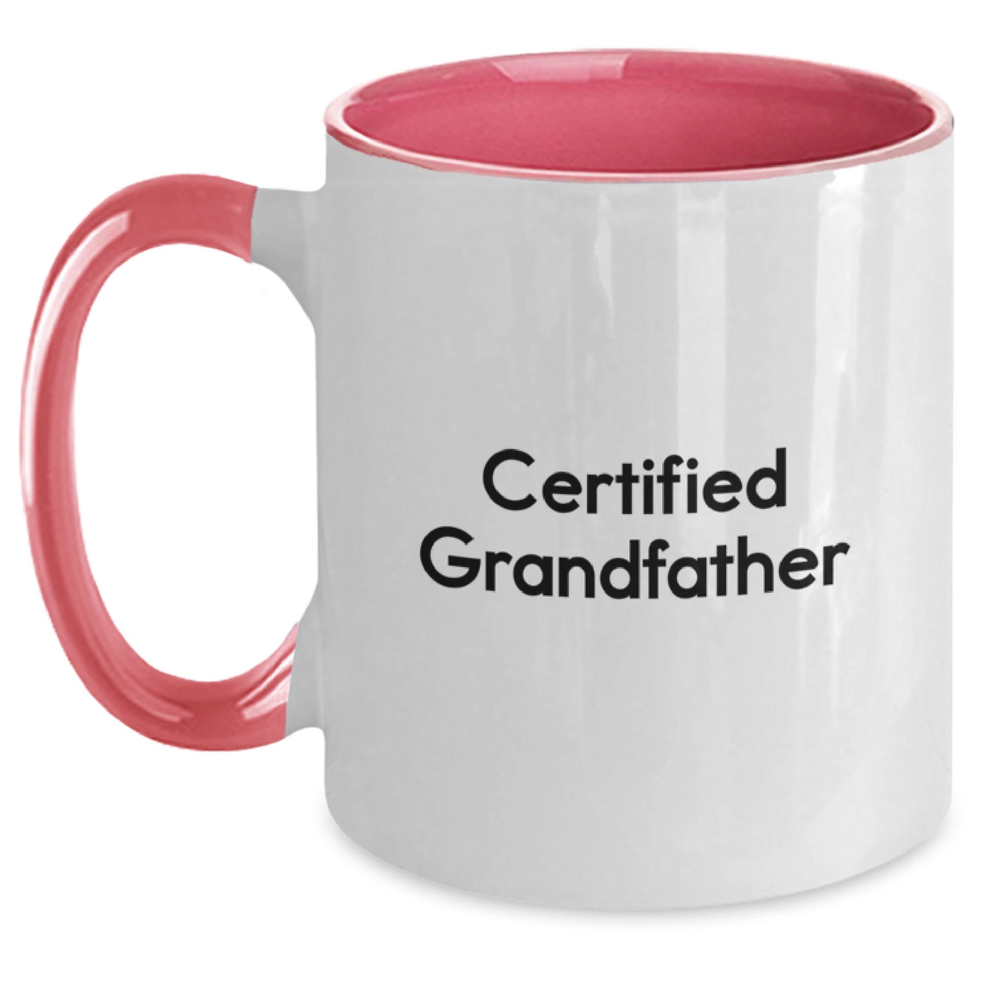 Certified Funny Grandfather Gifts from Men to Grandfather on Valentine's Unique Two Tone Coffee Mug - Main