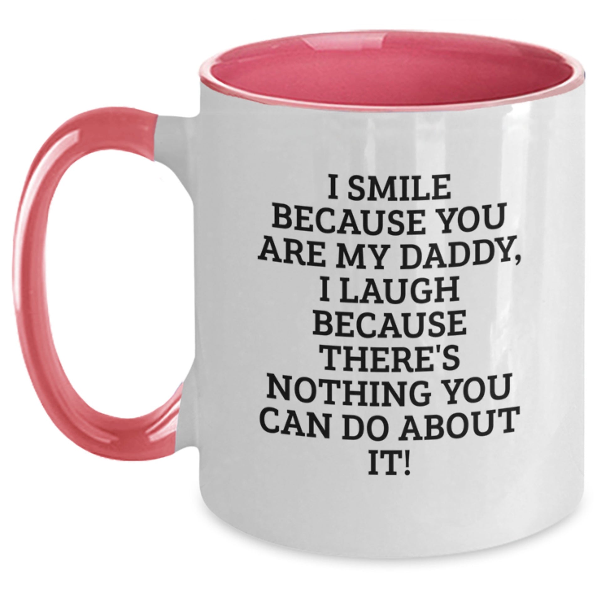Funny Daddy Gifts from Mom, Two Tone Coffee Mug for Daddy with Inspirational Quote, Graduation Unique Gifts for Men - Main