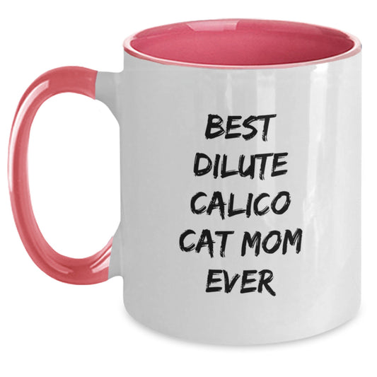 Funny Dilute Calico Cat Mom Gifts from Friends Two Tone Coffee Mug Birthday Unique Gifts - Main