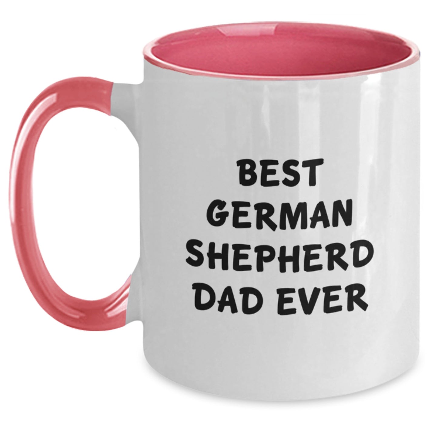 German Shepherd Dog Lover Gifts from Men to Dad Valentine's Unique Two Tone Coffee Mug Best Dad Ever - Main