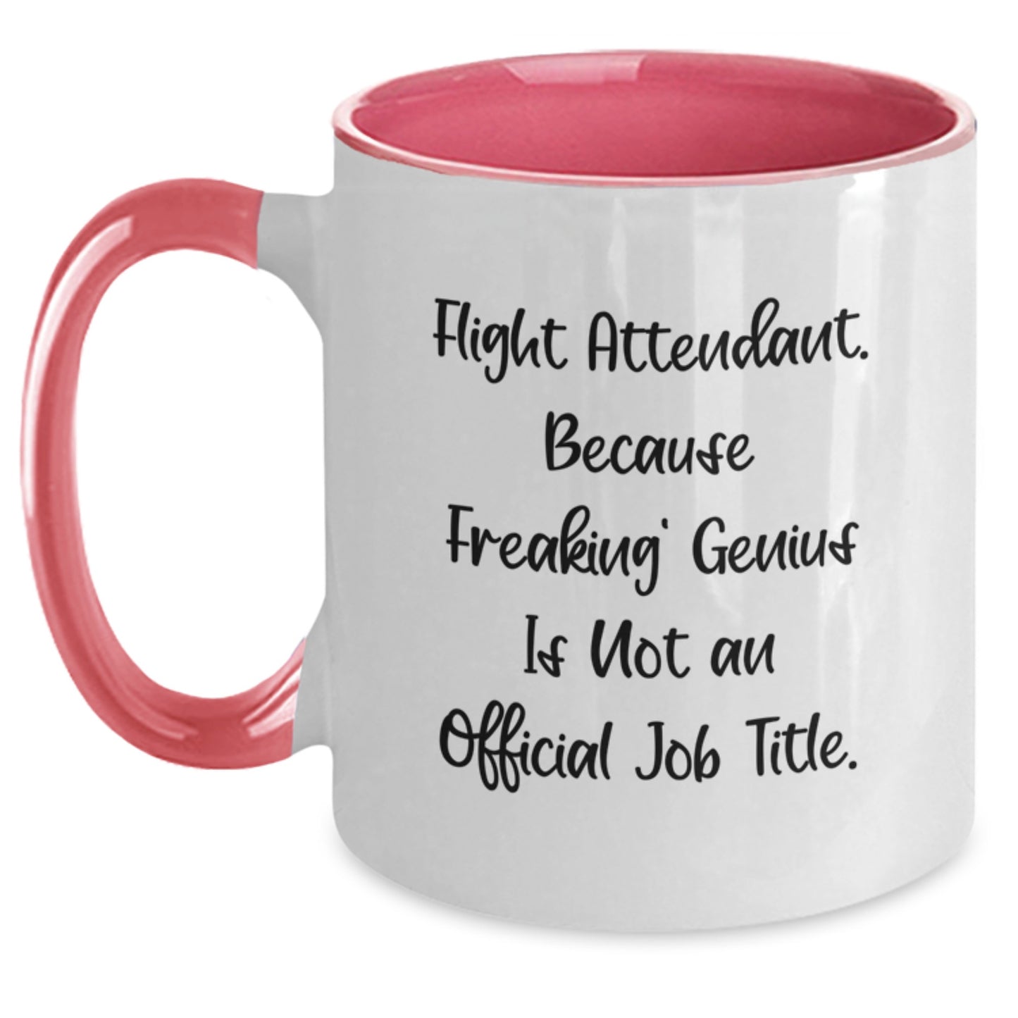 Funny Flight Attendant Gifts, Unique Two Tone Coffee Mugs for Flight Attendant Friends, Graduation Unique Gifts from Friends to Flight Attendant - Main