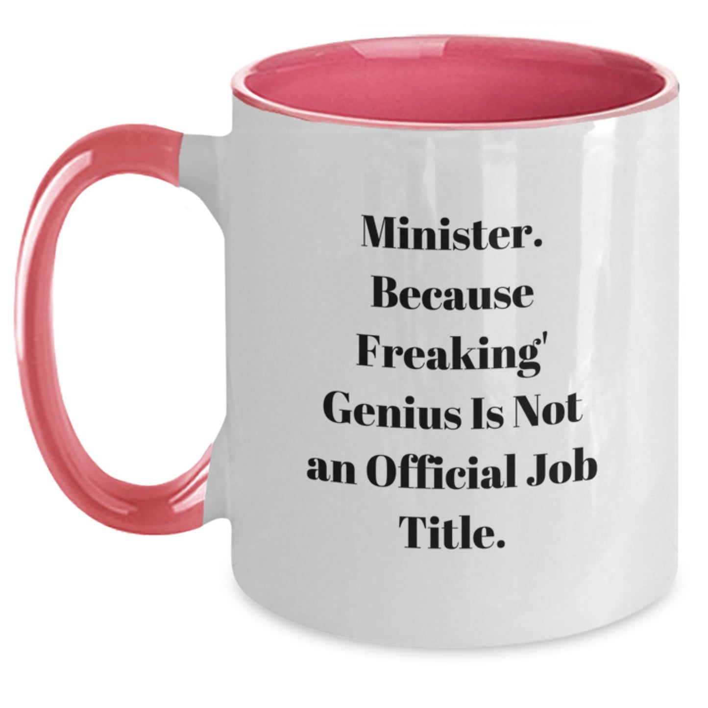 Birthday Gift Minister Two Tone Coffee Mug for Her Present Black - Main