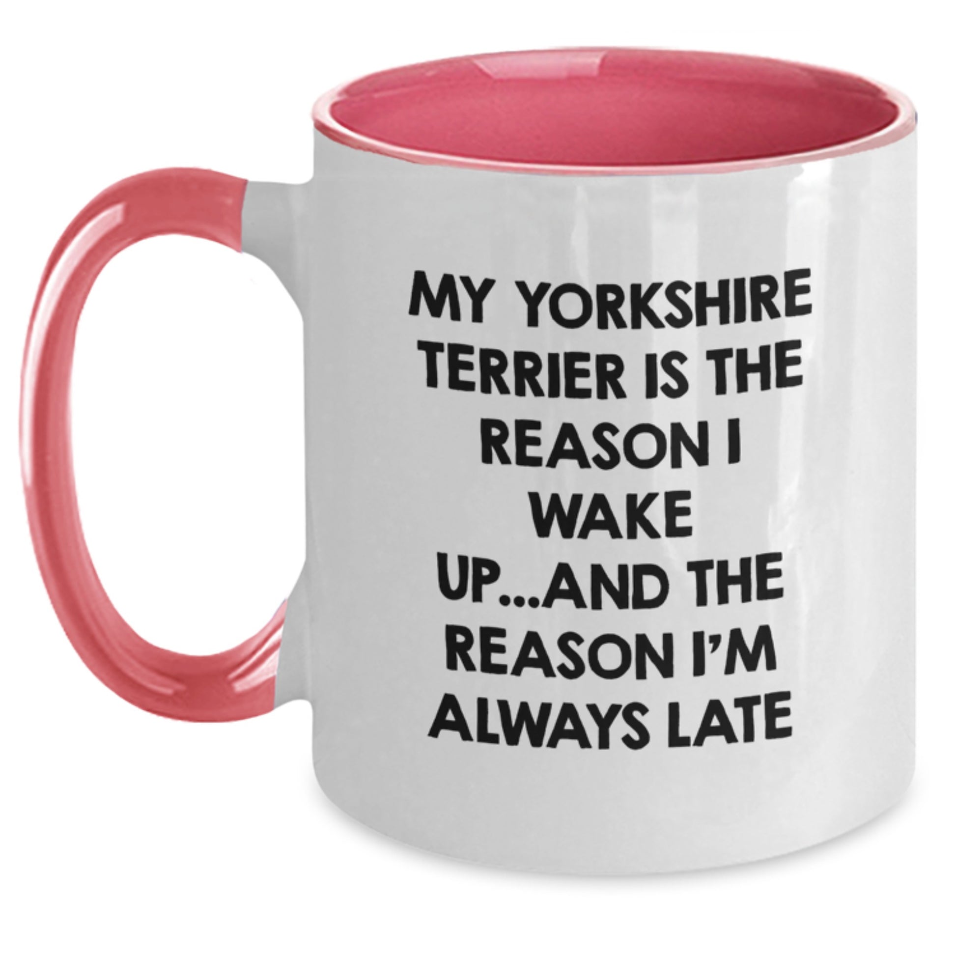 Funny Yorkshire Terrier Dog Birthday Two Tone Coffee Mugs Gifts from Friends for Family - Main