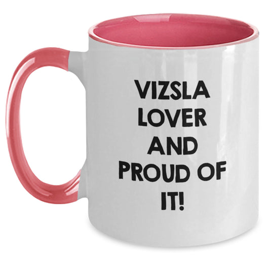 Vizsla Dog Lover Gifts from Men to Women, Funny Two Tone Coffee Mug for Valentine's Unique Gifts - Main