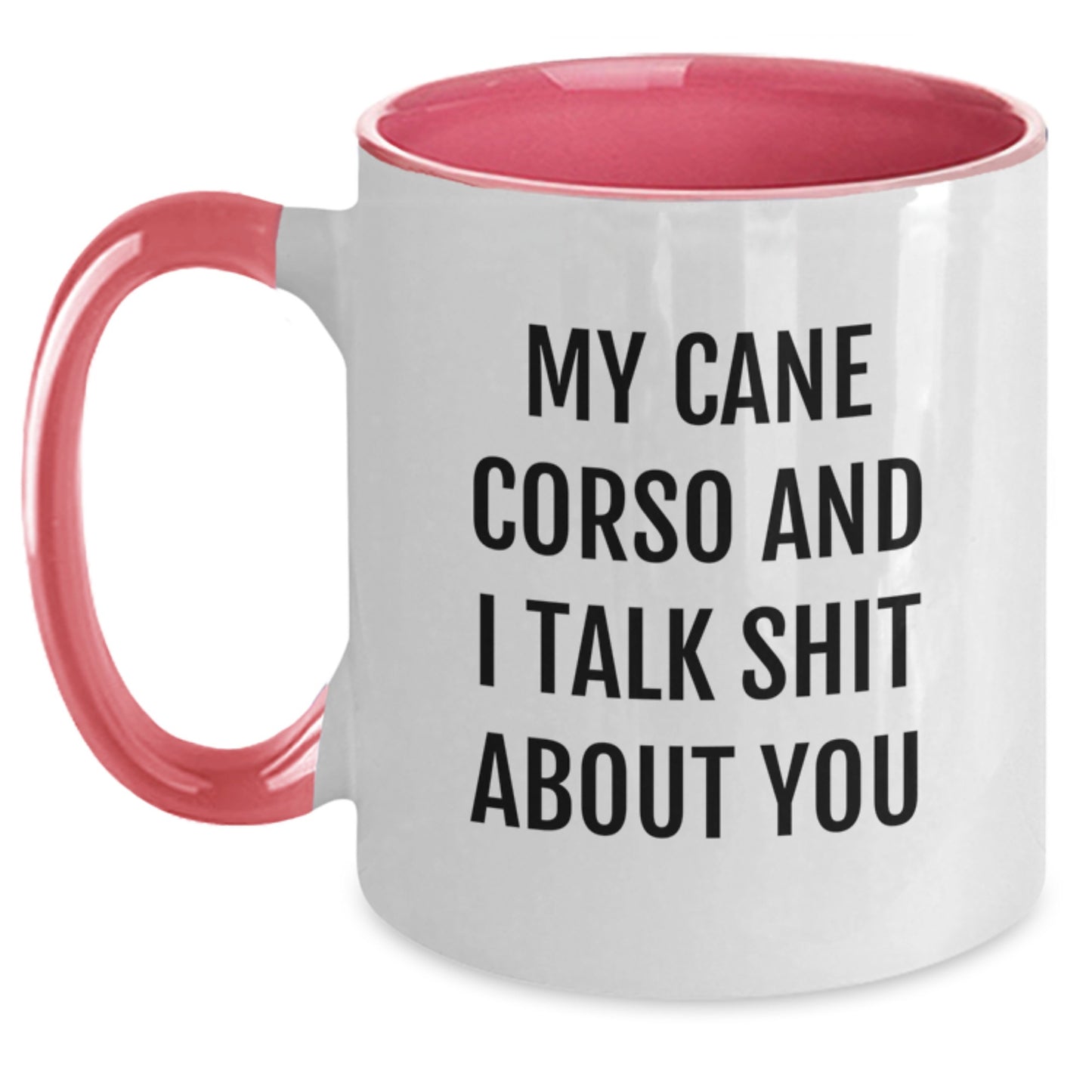 Funny Cane Corso Dog Gifts from Friends and Family, Cane Corso Dog Two Tone Coffee Mug, My Cane Corso And I Talk Shit About You - Main