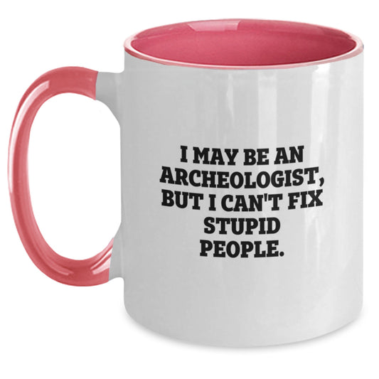 Birthday Gift Archeologist Keepsake Two Tone Coffee Mug for Her Present - Main
