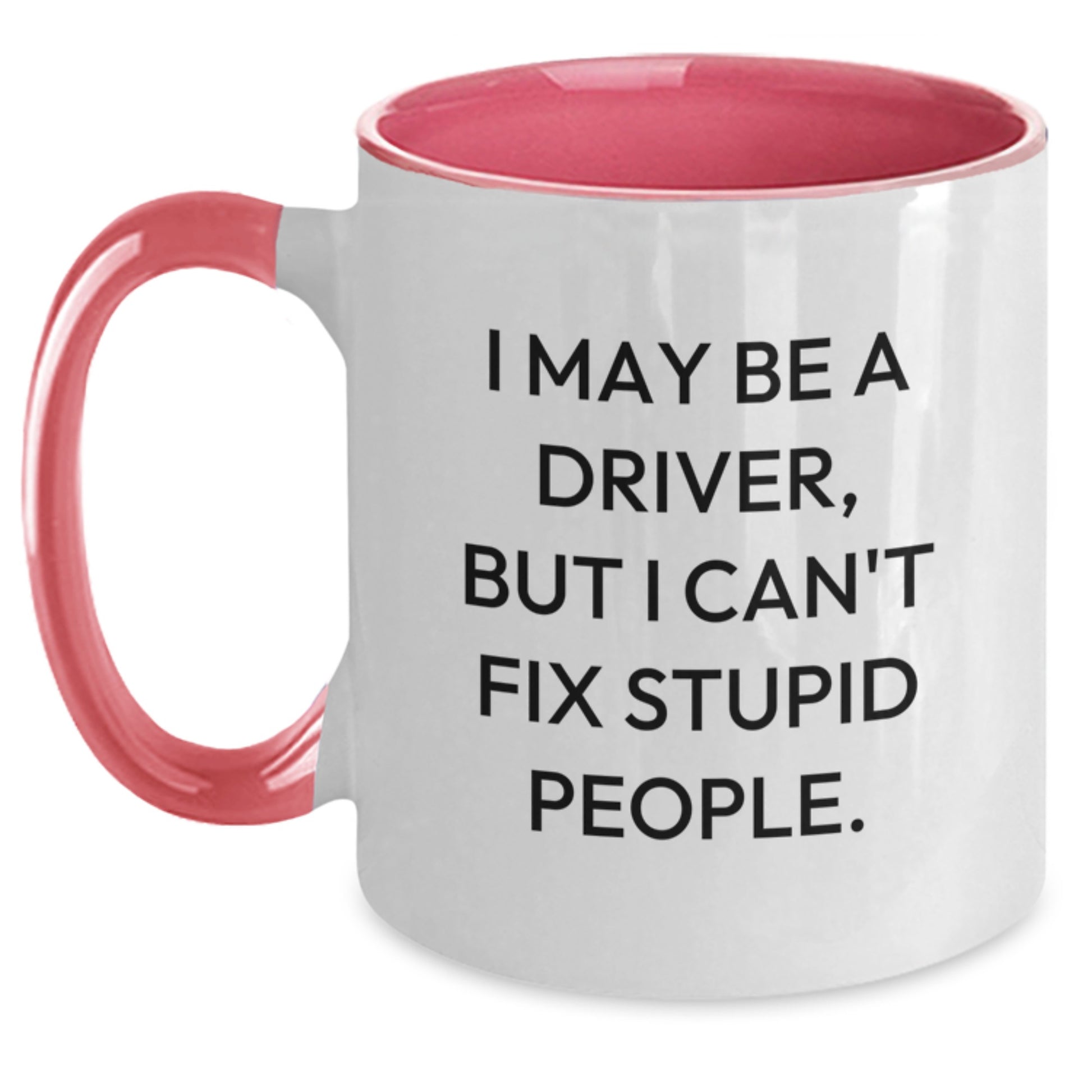Driver Keepsake Two Tone Coffee Mug for Him Birthday Gift Black & White - Main