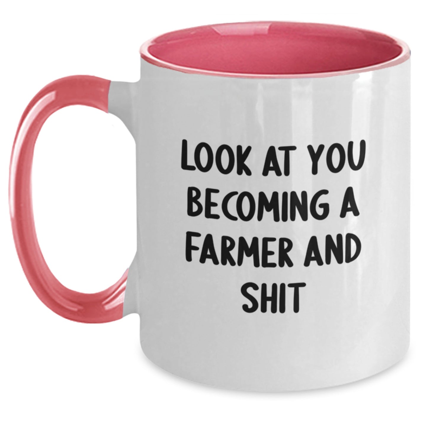 Funny Farmer Mom Gifts from Men, Women, Friends, Coworkers, Family - Unique Two Tone Coffee Mugs for Farmers, Farming, Country, Countryside on Mother's Day, Unique, Personalized - Main