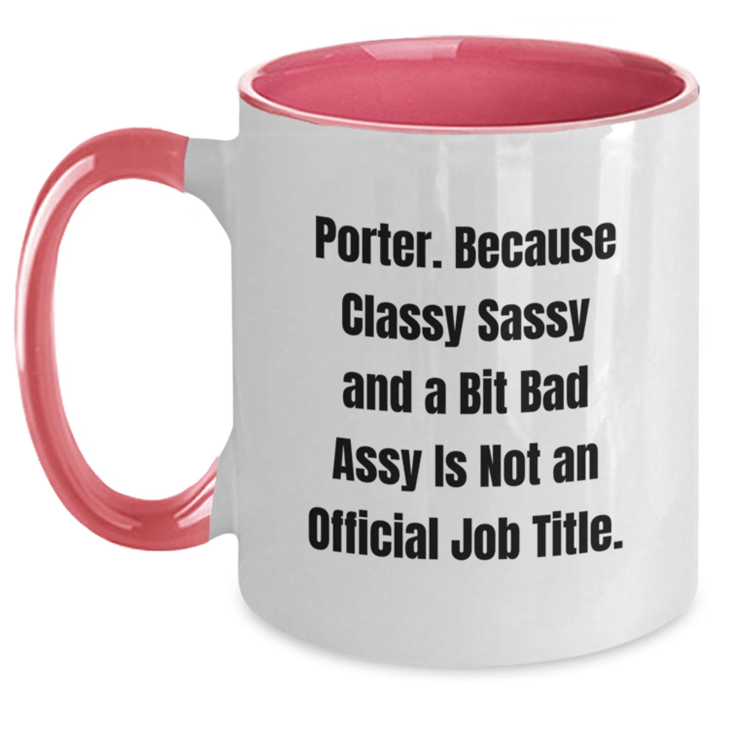 Birthday Gift Porter Two Tone Mug for Her – Black & White Present - Main