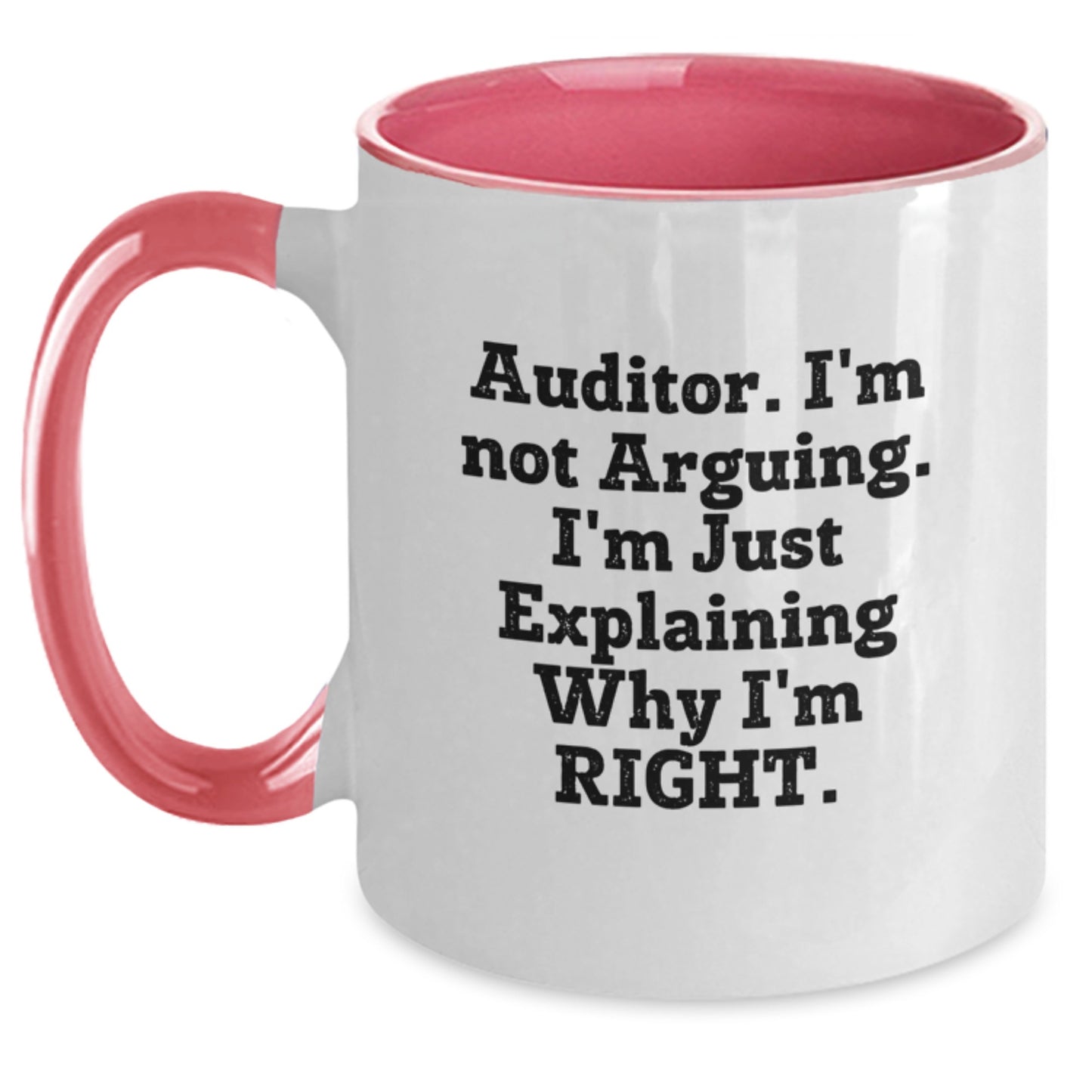 Birthday Gift for Her Auditor Two Tone Coffee Mug Present in Black White - Main