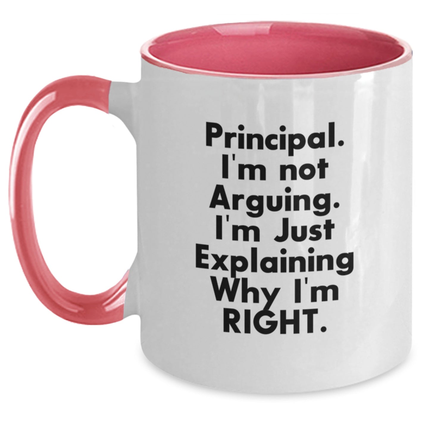 Birthday Gift Principal Two Tone Coffee Mug for Her – Black & White - Main