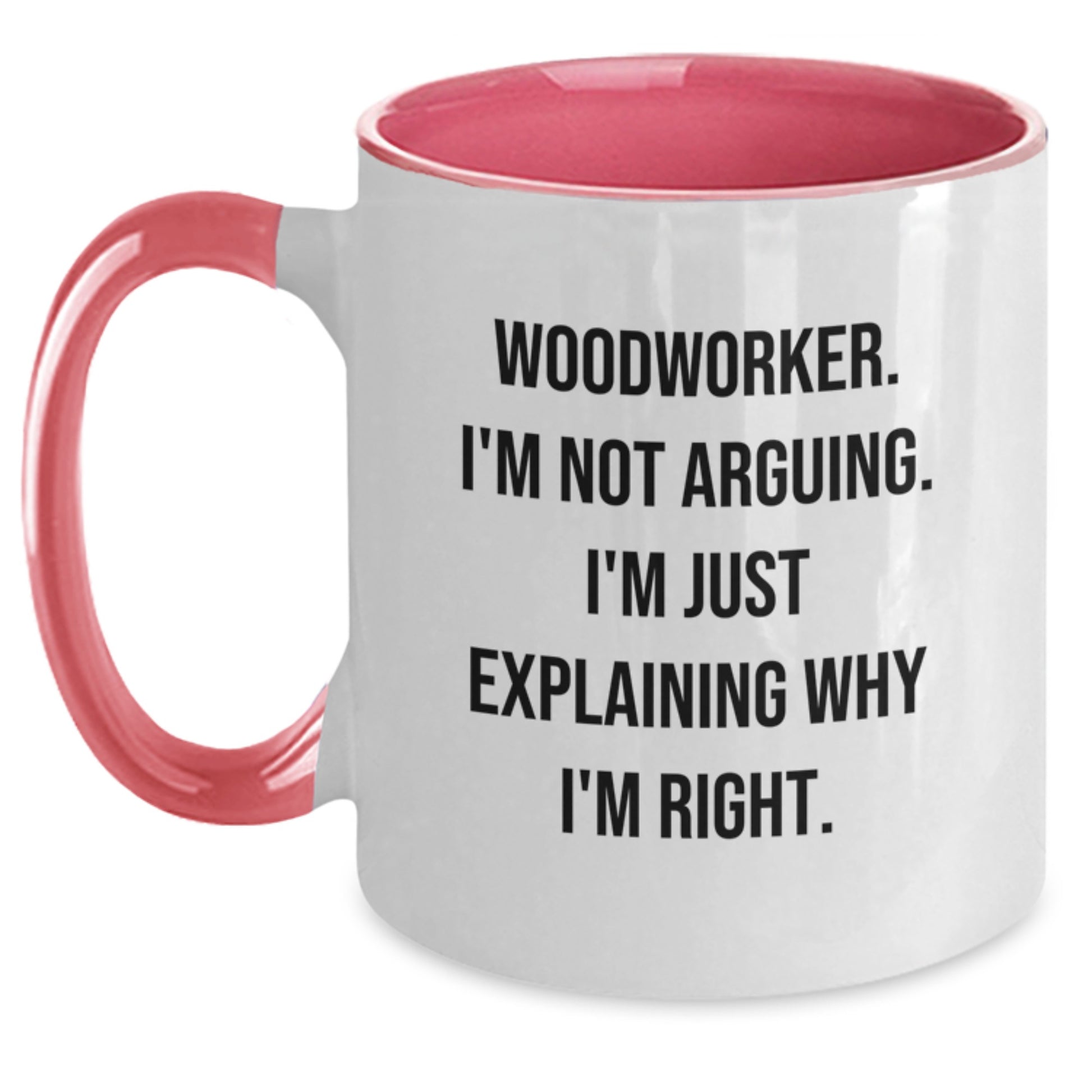 Woodworker Keepsake Mug for Him Birthday Gift Black & White Ceramic - Main