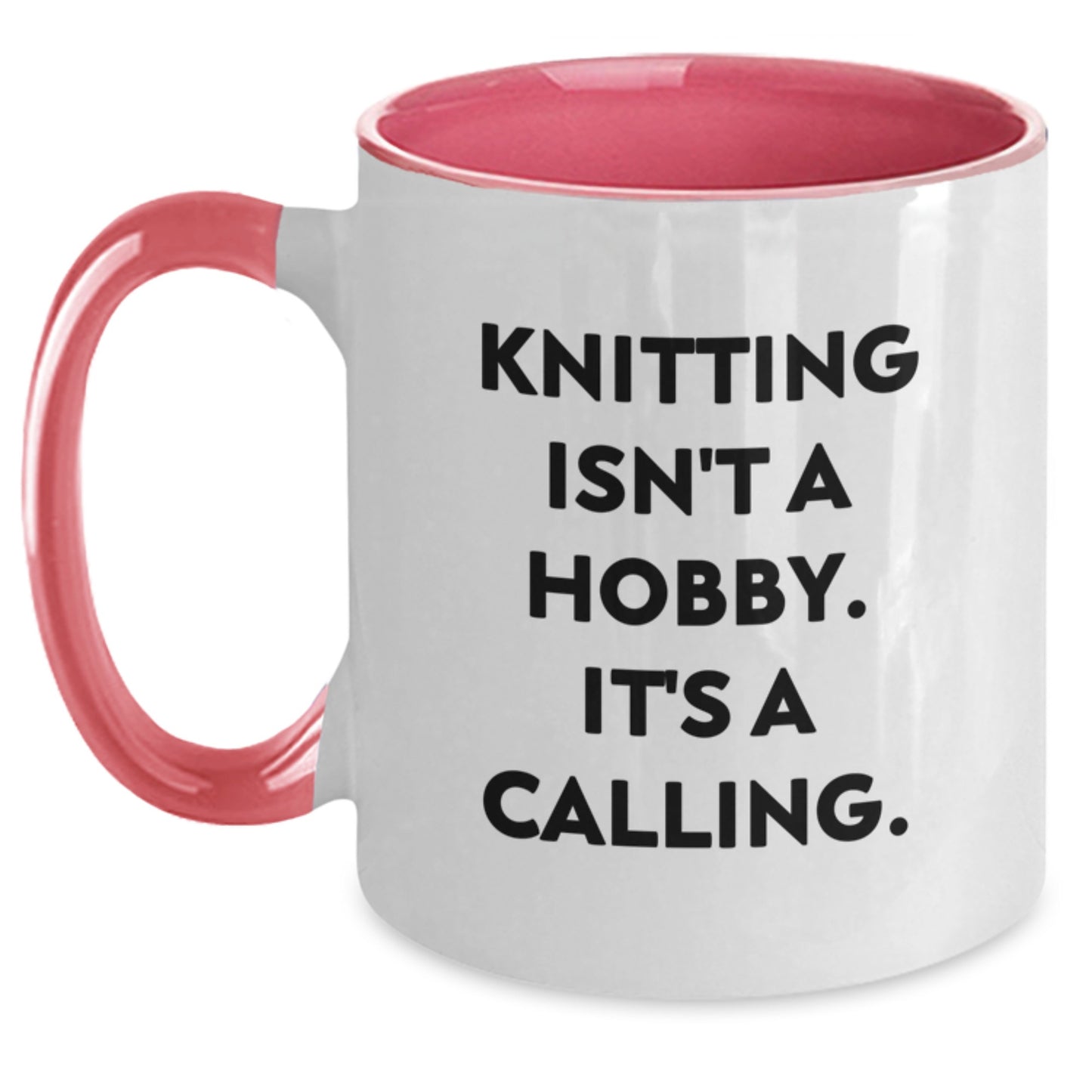 Funny Knitting Quotes Two Tone Coffee Mugs Gifts for Knitting Lovers from Friends, Unique Graduation Gifts for Women - Main
