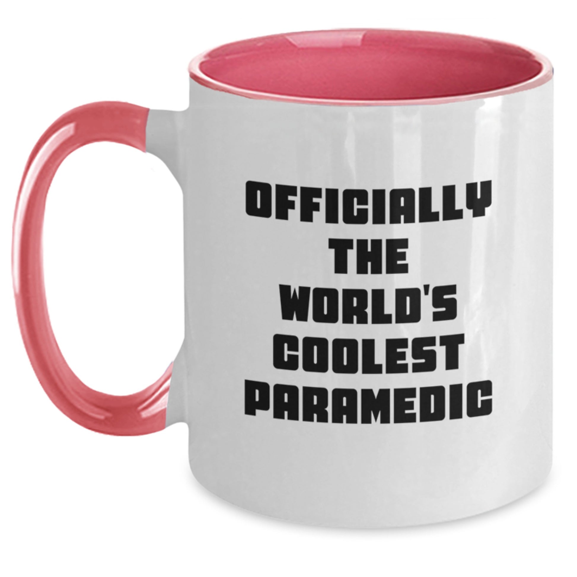 Officially the World's Coolest Rescue Worker, Funny Rescue Worker Gifts for Him, Valentine's Unique Gifts from Family, Two-Tone Coffee Mug - Main