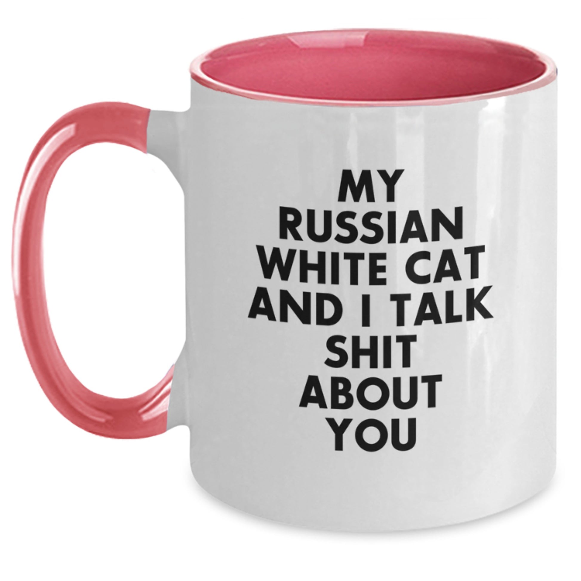 Russian White Cat Keepsake Mug for Him Birthday Gift - Main