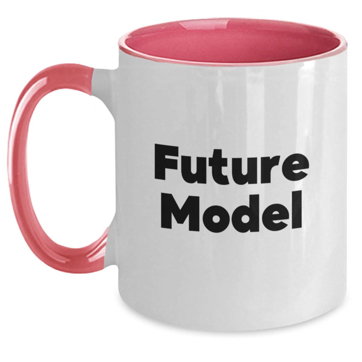Funny Model Gifts, Birthday Unique Gifts from Friends, Two Tone Coffee Mug with Inspirational Quote 'May the future be bright!' - Main