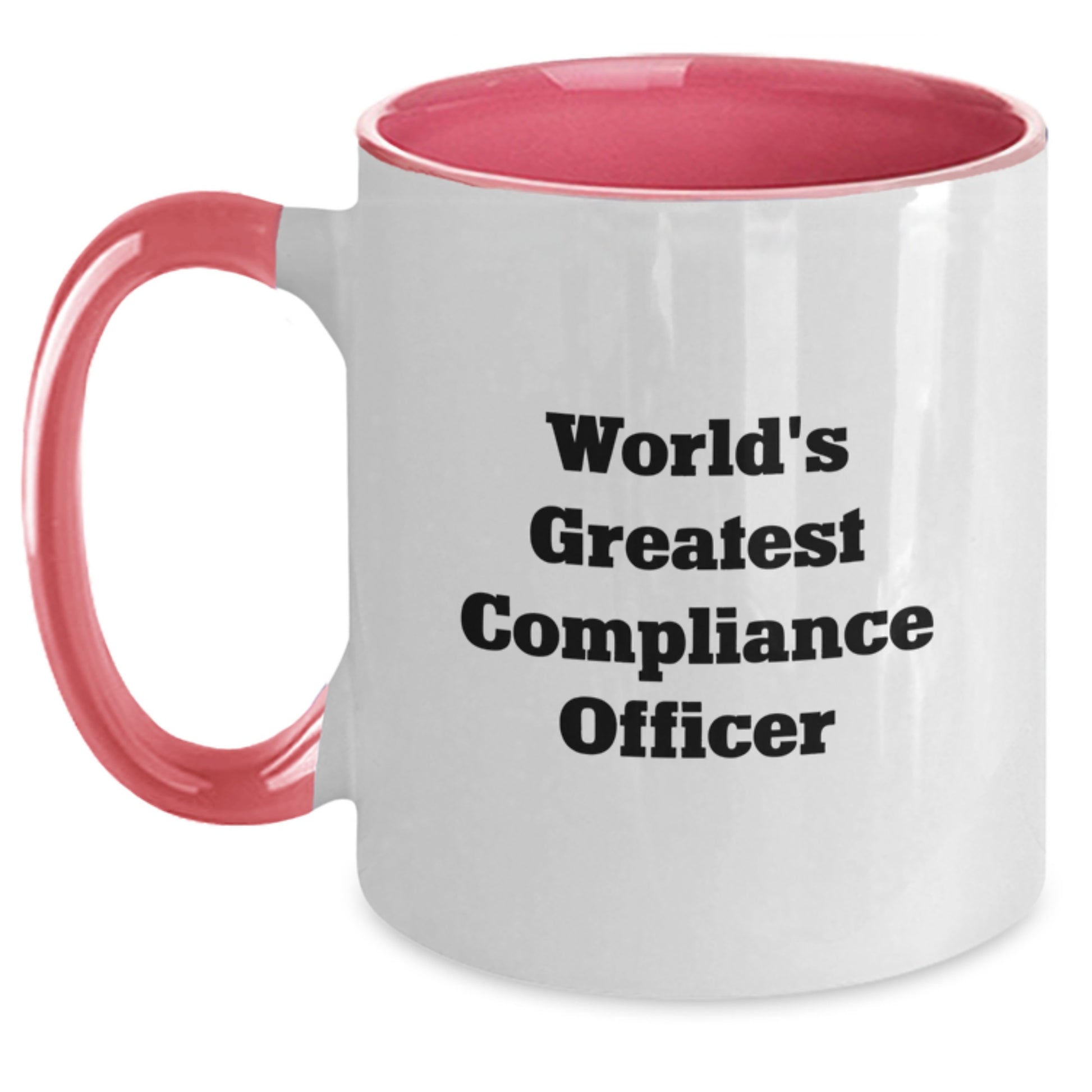 Funny World's Greatest Compliance Officer Gifts for Mom Compliance Officer Unique Two Tone Coffee Mugs from Family - Main