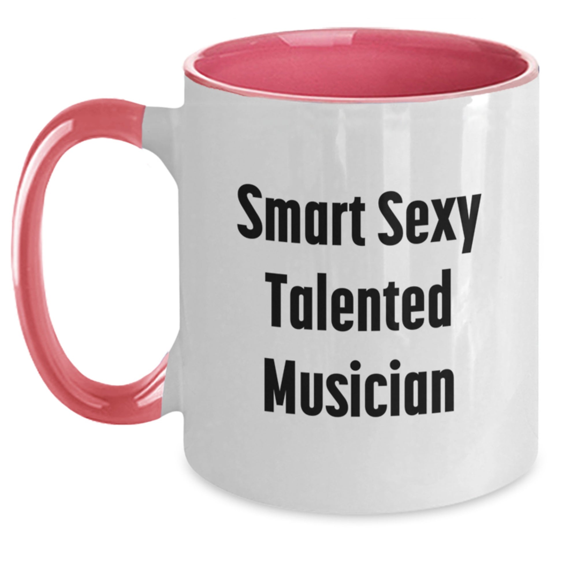 Smart Sexy Talented Musician Gifts for Friends and Family, Funny Musician Two Tone Coffee Mug, Birthday Unique Gifts from Men - Main