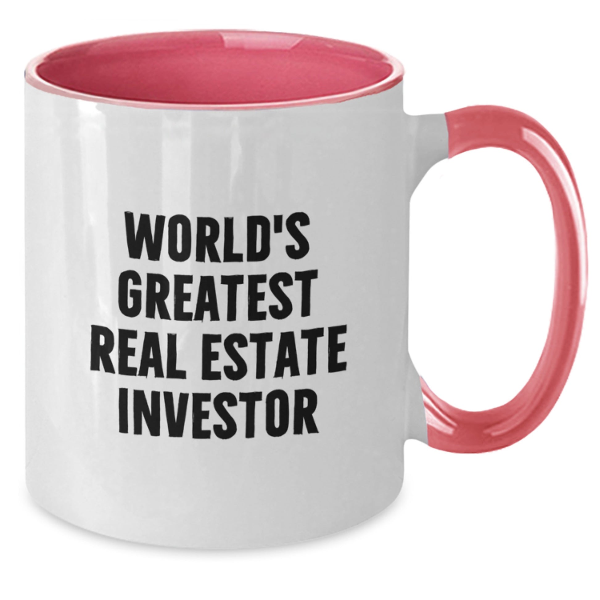 Funny Real Estate Investor Gifts for Him, World's Greatest Real Estate Investor Two Tone Coffee Mug, Unique Graduation Unique Gifts from Friends to Real Estate Investor Men - Additional
