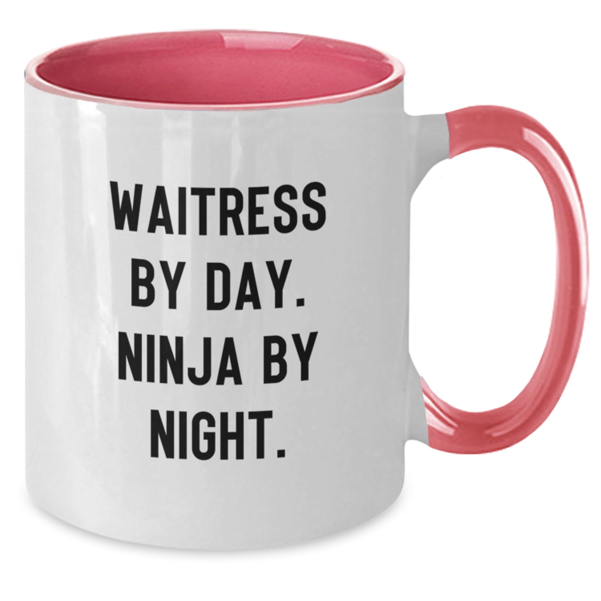 Gifts from Friends - Waitress By Day Ninja By Night Funny Two Tone Coffee Mugs for Waitress at Graduation Gifts - Additional
