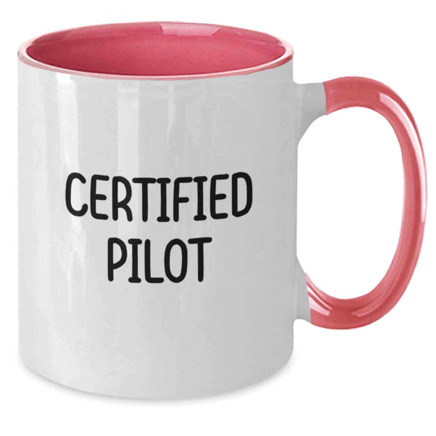 Funny Pilot Gifts from Friends, Inspirational Two Tone Coffee Mug for Birthday Unique Gifts, 'Certified Pilot' Quote, 11oz Ceramic Mug, Gifts for Pilot - Additional