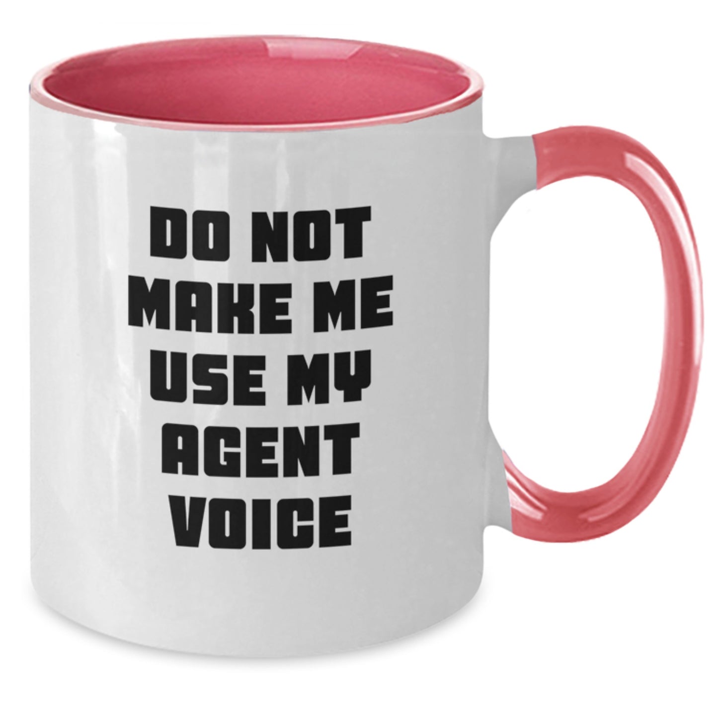 Funny Agent Gifts for Agent from Friends, Two Tone Coffee Mugs with 'Do Not Make Me Use My Agent Voice' Quote, Perfect Graduation Unique Gifts for Agent - Additional