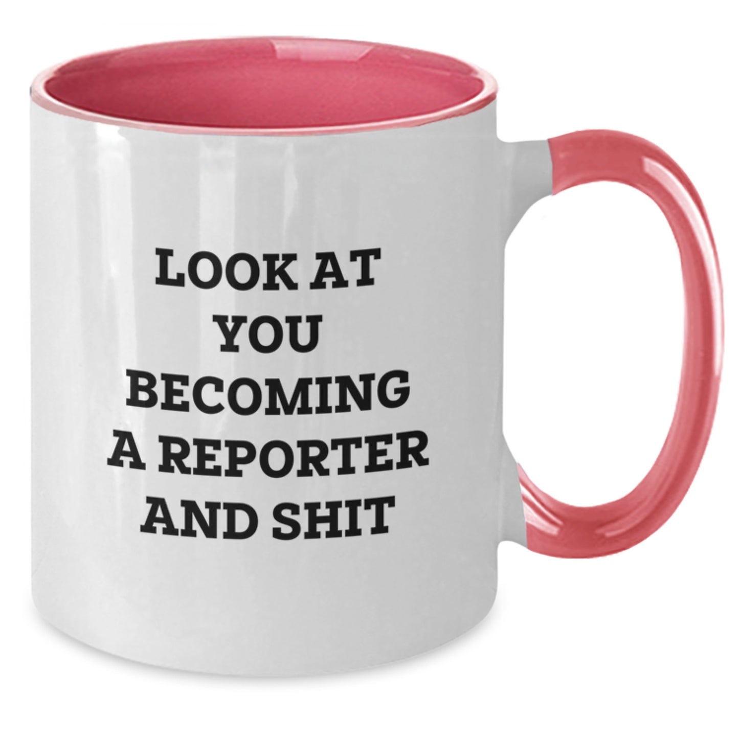 Reporter Keepsake Mug for Him Birthday Gift Black & White Navy Ceramic - Additional