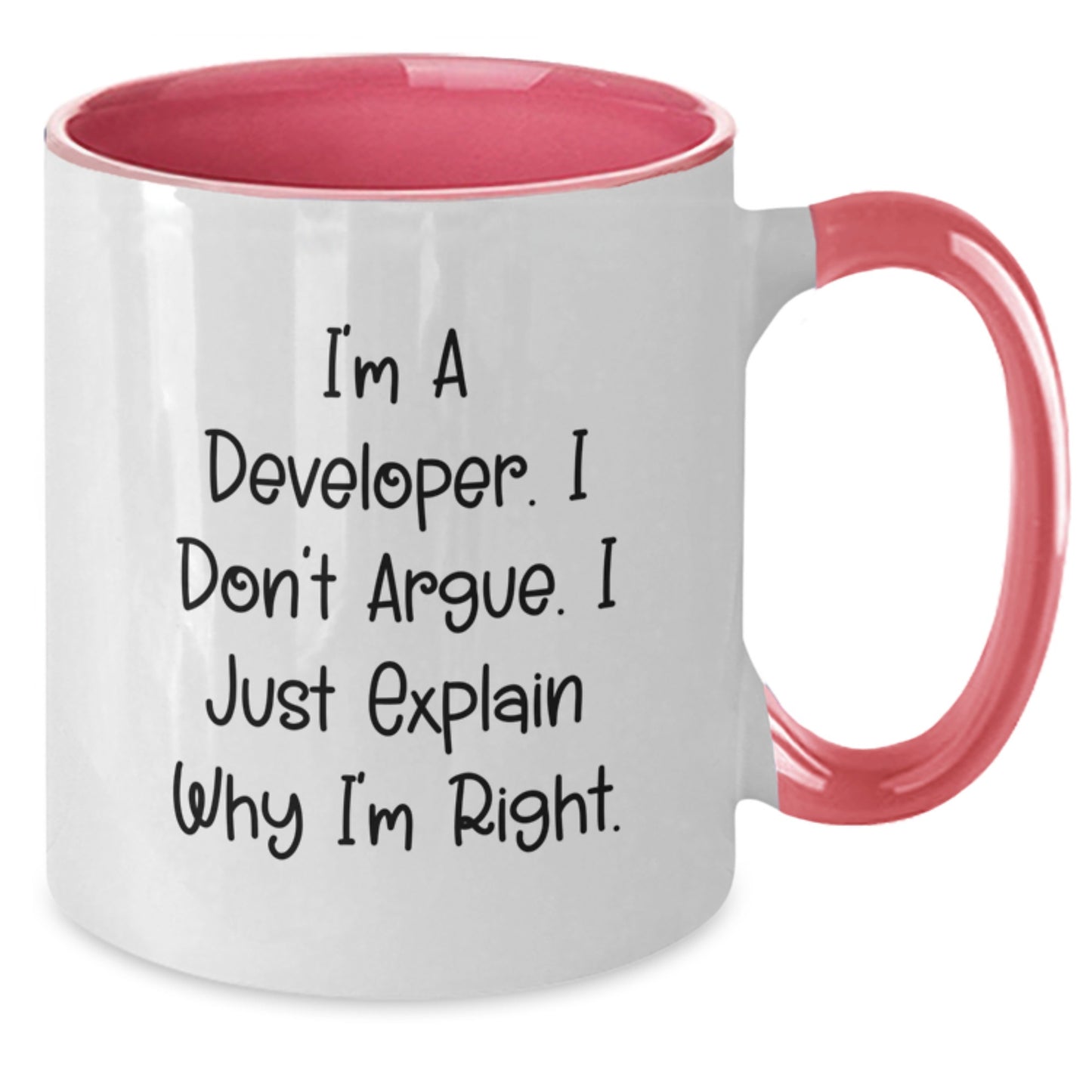 Funny Developer Gifts, Unique Two Tone Coffee Mugs for Men and Women, I'm a Developer Mug, Gifts from Friends and Family to Developer, Developer Mug on Mother's Day, Funny Coffee Mugs for Developers - Additional