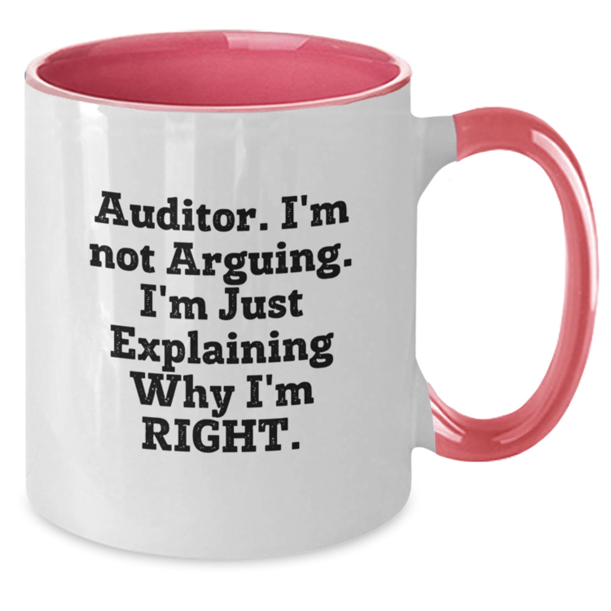 Birthday Gift for Her Auditor Two Tone Coffee Mug Present in Black White - Additional