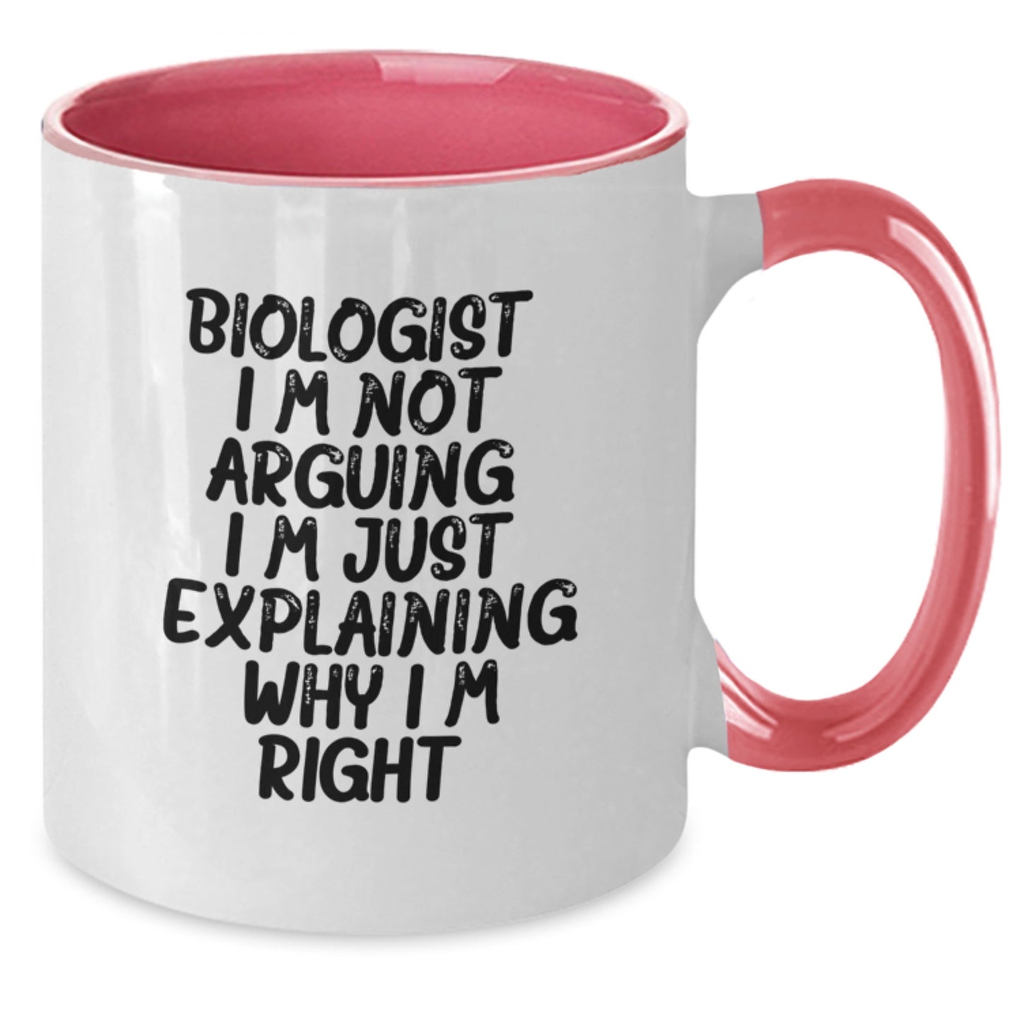 Witty Biologist Two Tone Mug – Birthday Gift for Friends in Black & - Additional