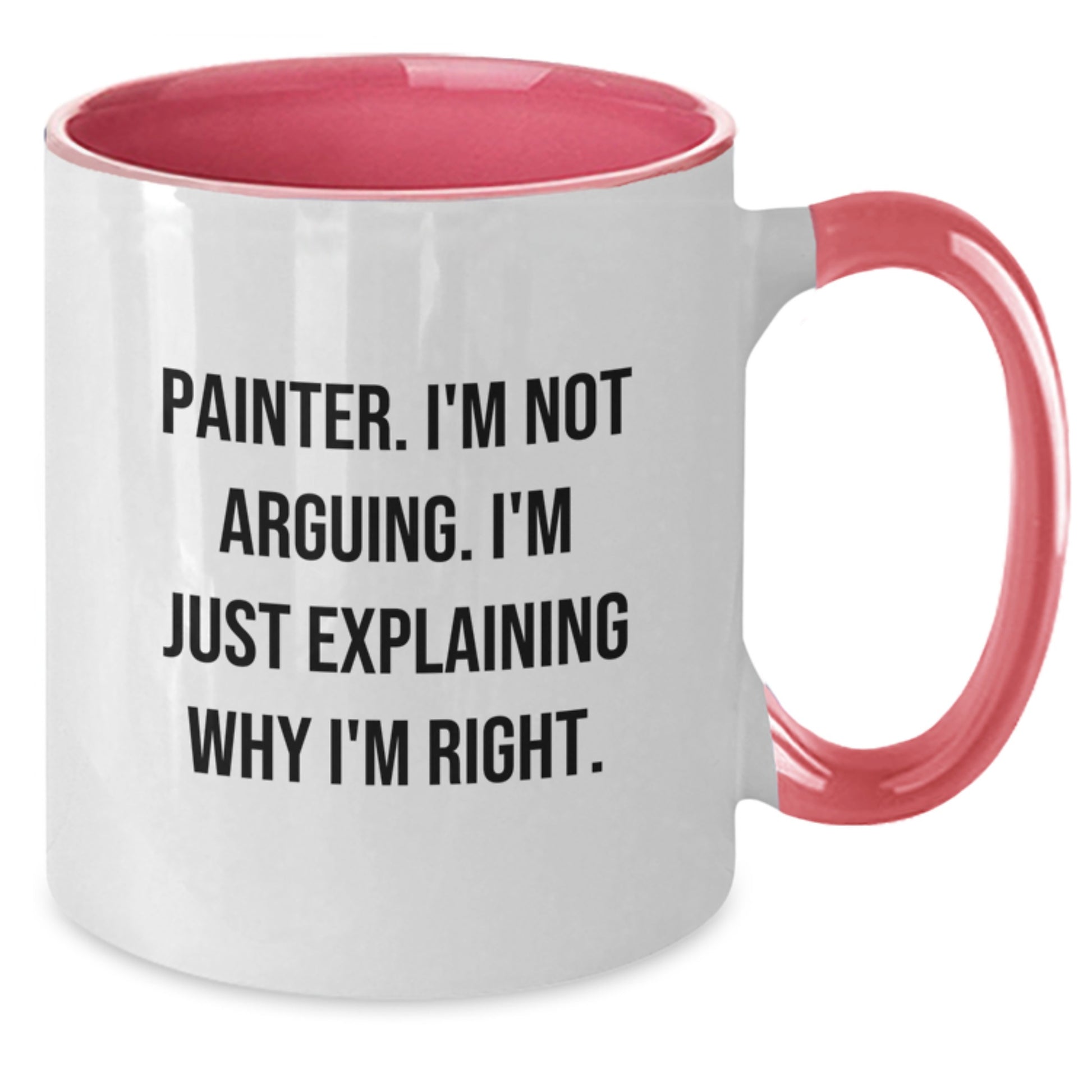 Painter Keepsake Two Tone Coffee Mug for Him Red and White Birthday Gift - Additional