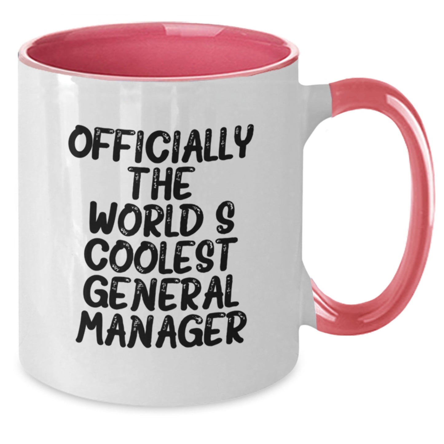Funny General Manager Gifts from Friends to General Manager - 'Officially The World's Coolest General Manager' Two Tone Coffee Mug for Graduation Unique Gifts - Additional
